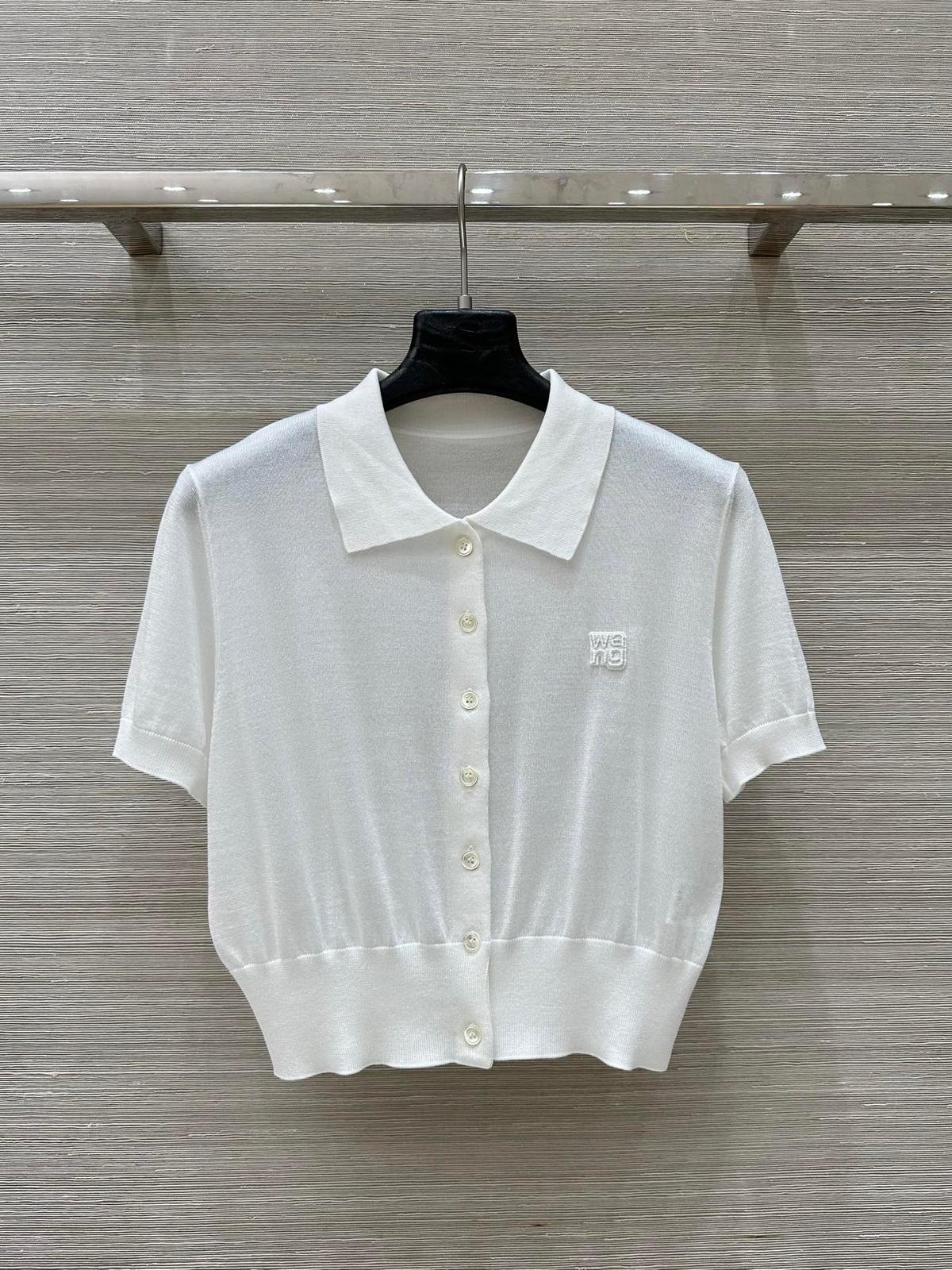 Alexanderwang.t Polo Collar Short Sleeves Cardigan