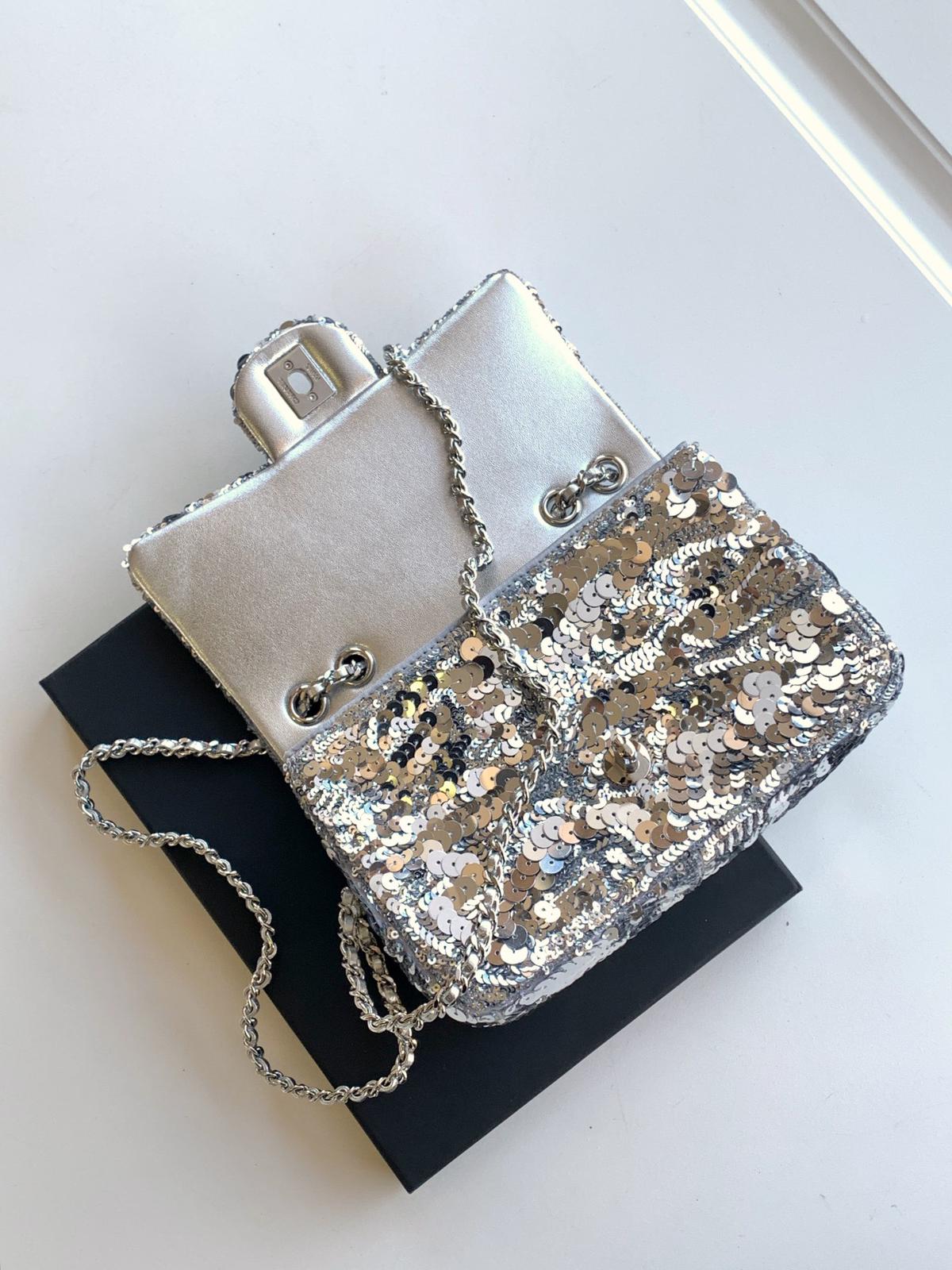 Ch@nel Flap Bag-14*21*8CM