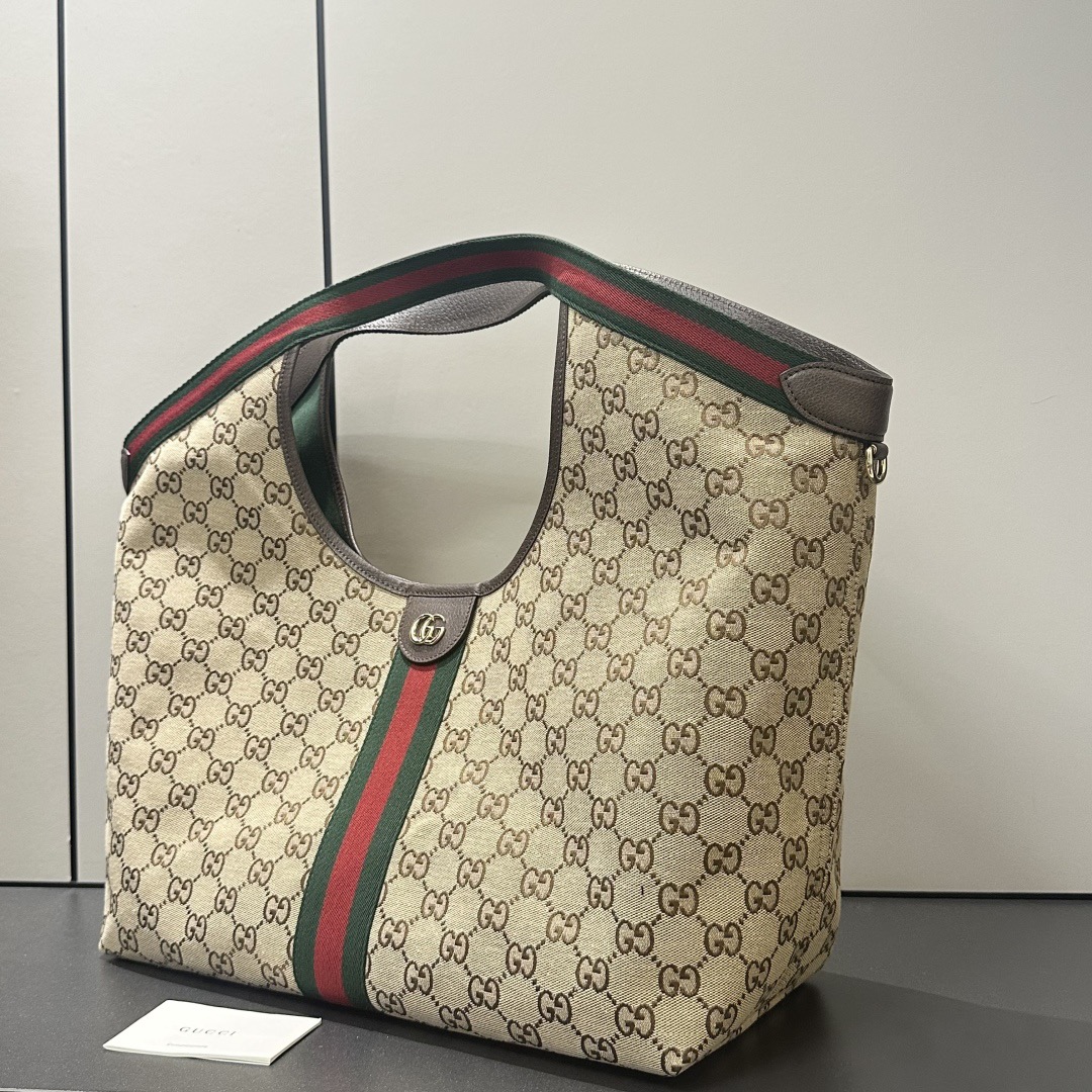 Gucc*Giglio Large Tote Bag In Beige And Brown GG Canvas-60*47*16CM