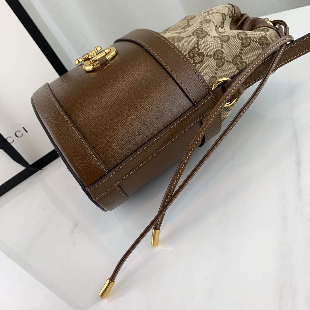 G*u*i 1955 horsebit bucket bag-22*25*12cm