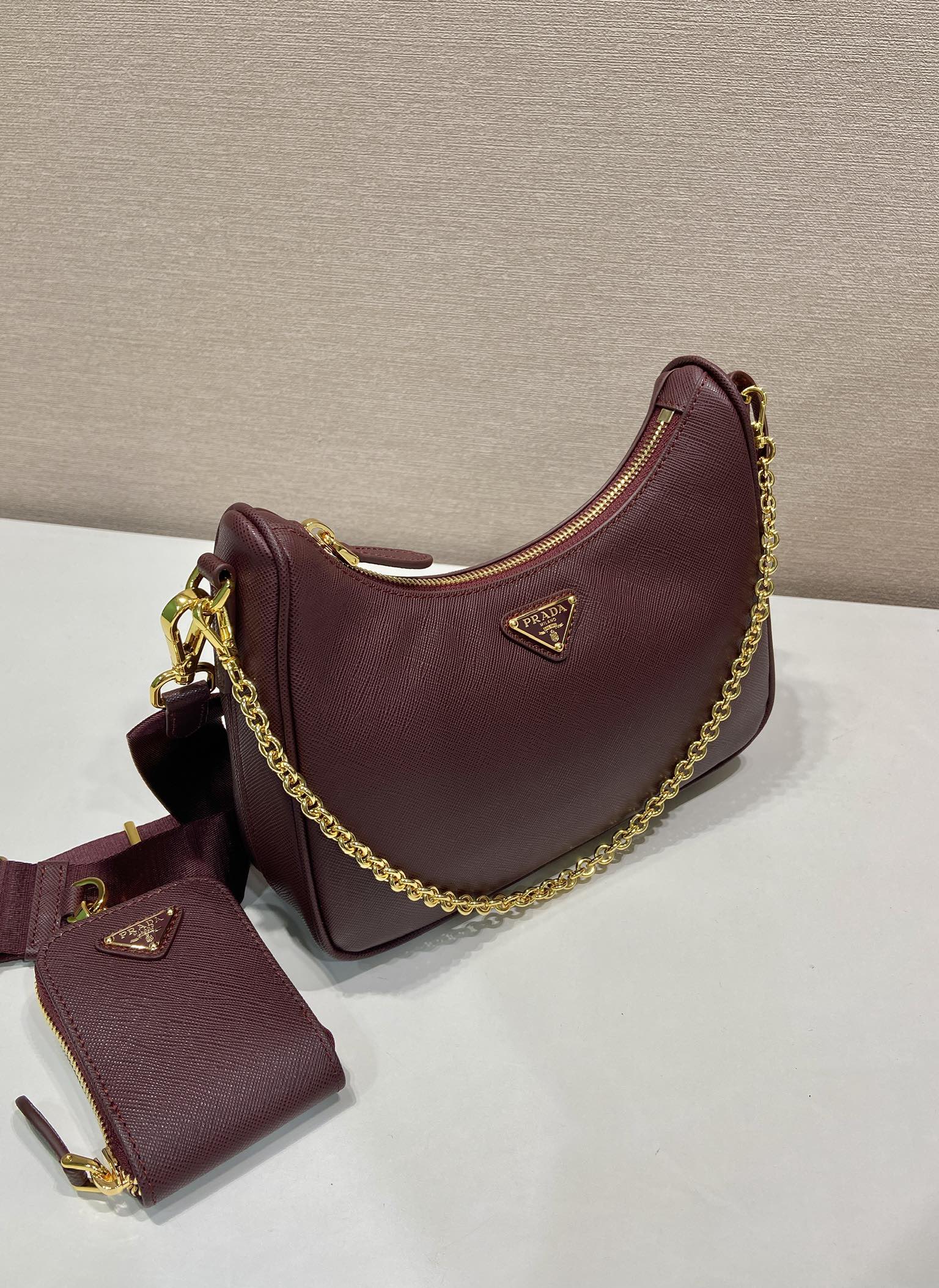 Prada Nylon Hobo Bag-1BH204-22*12*6CM
