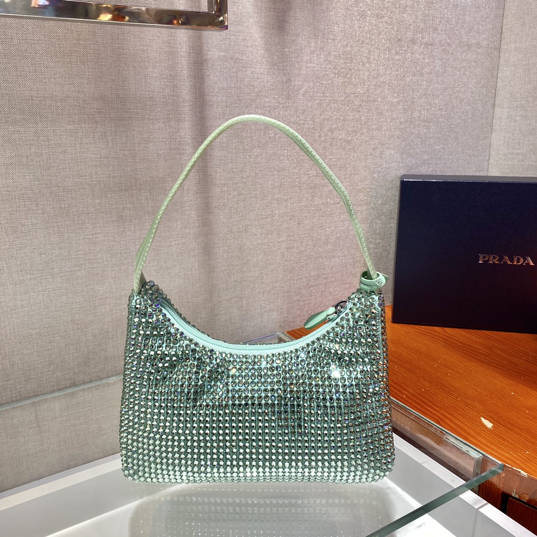 Pra*a nylon 1ne515 hobo bag-23*14*5cm