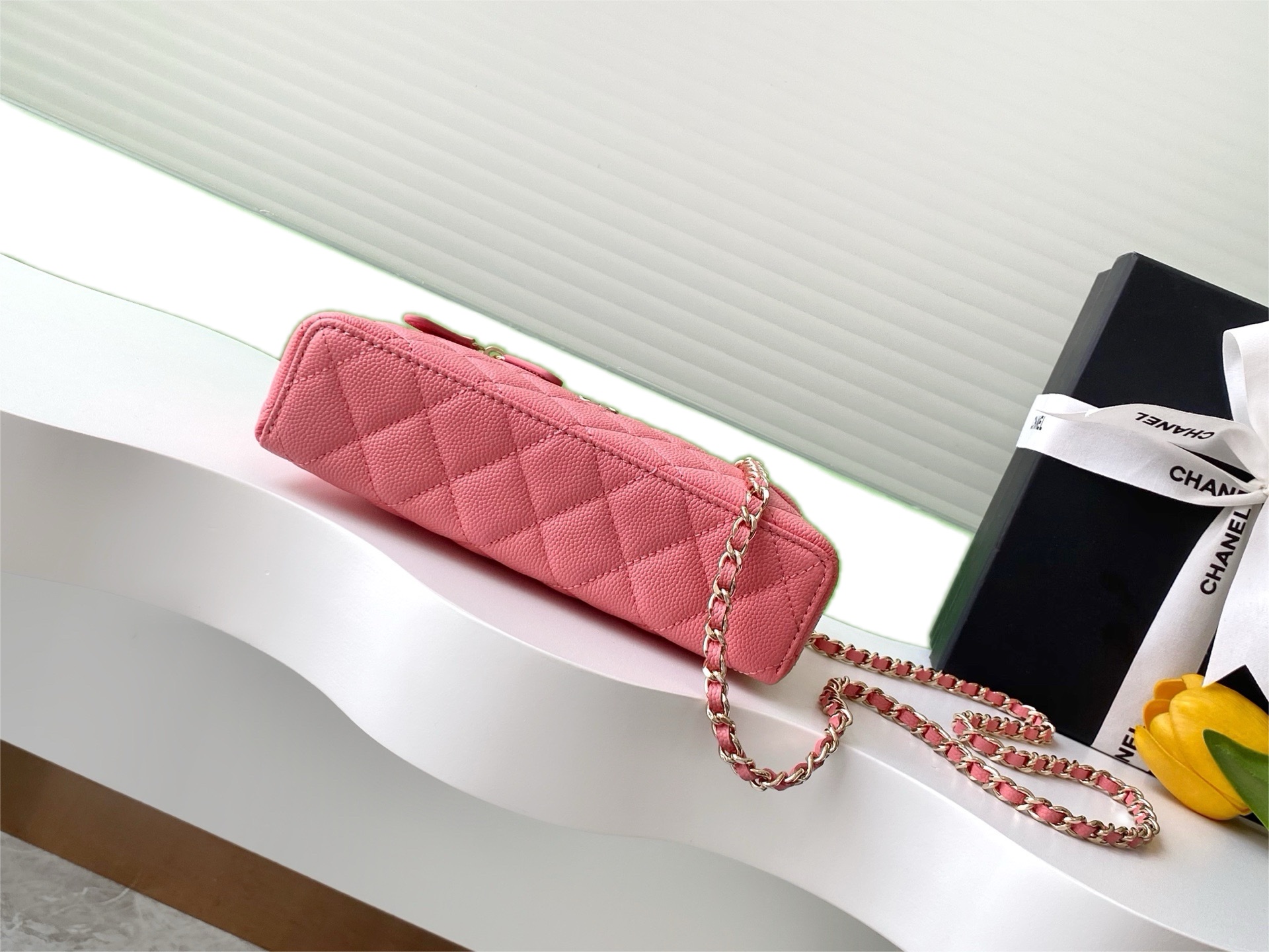Ch@nel Cosmetic Bag-Caviar-18CM