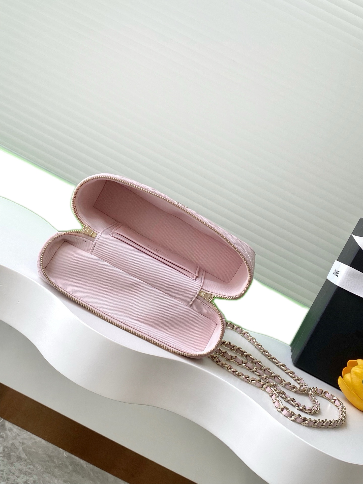 Ch@nel Cosmetic Bag-Caviar-18CM