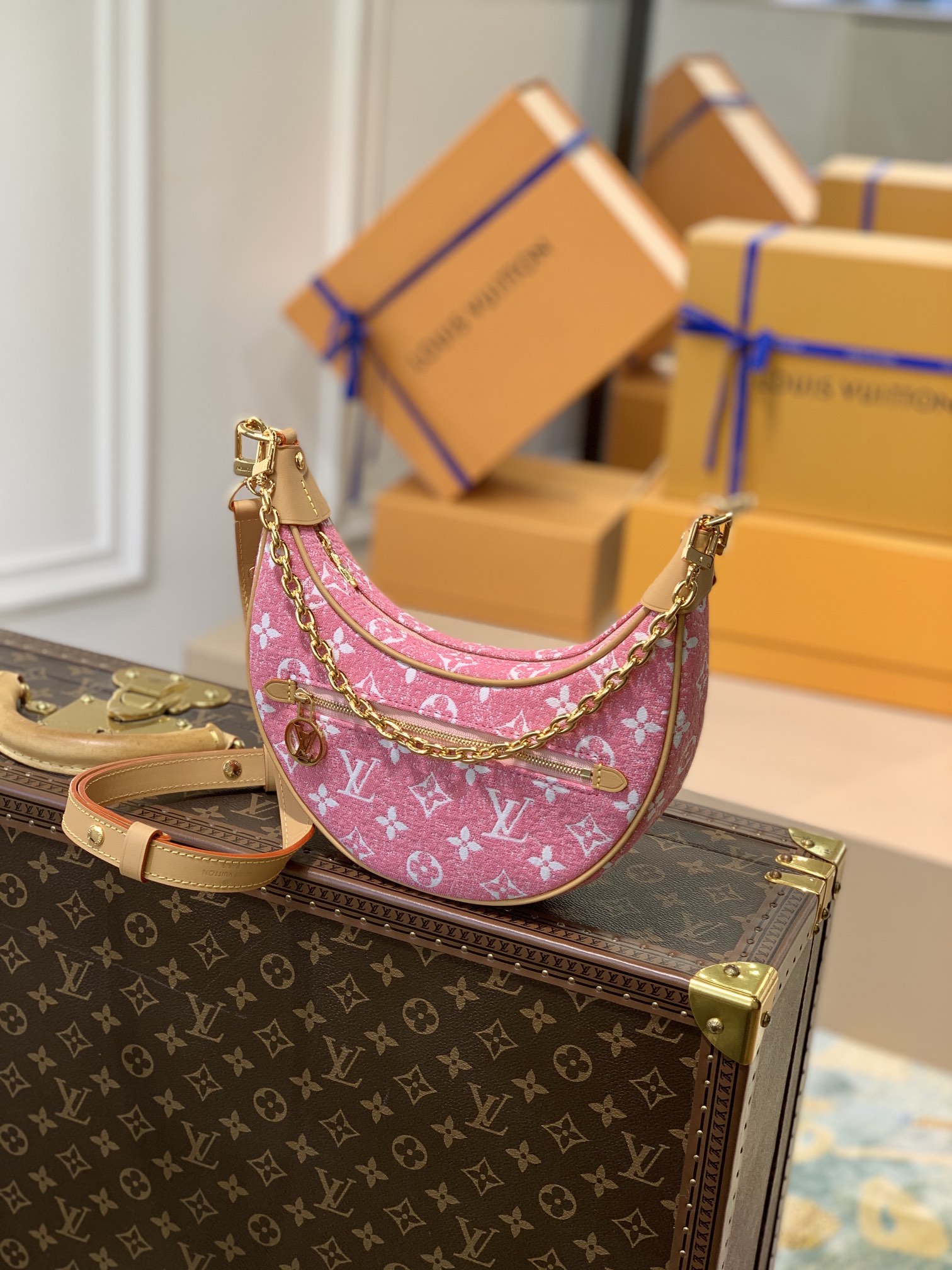l0*is V*t0n loop handbags-m40511-23*13*6cm