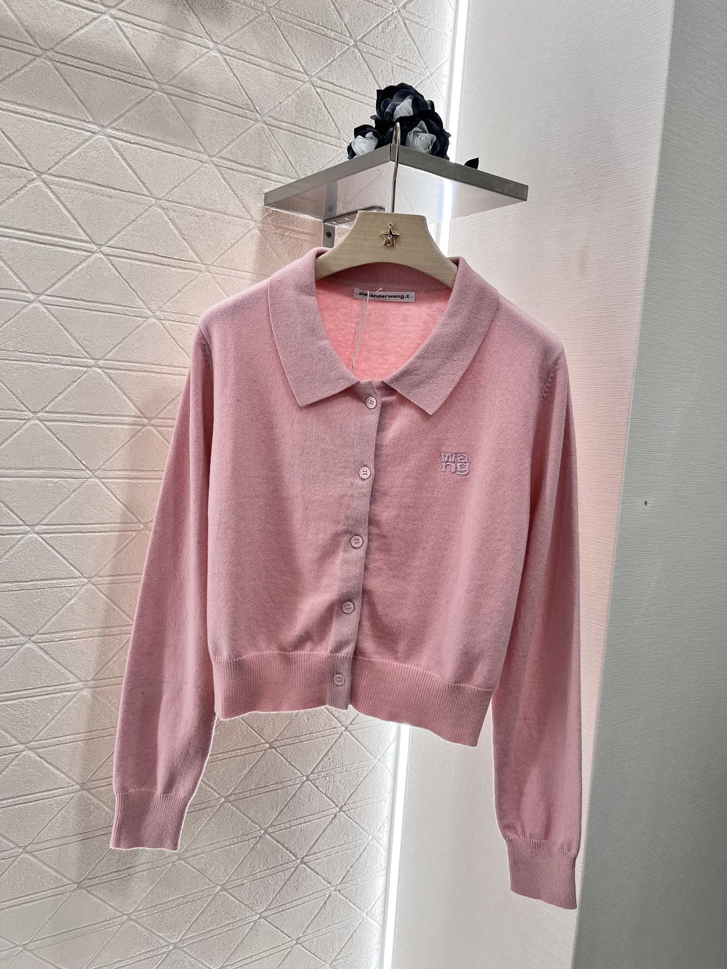 Alexander Wang stacked-logo Cardigan