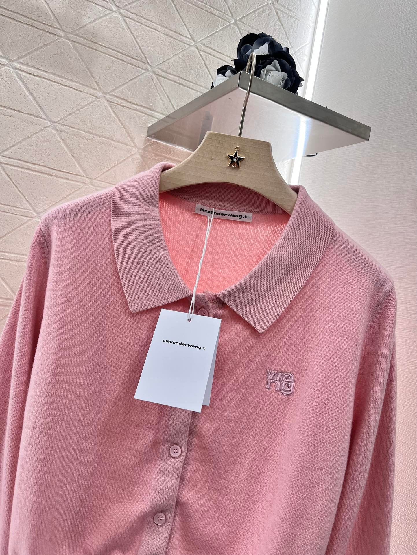 Alexander Wang stacked-logo Cardigan