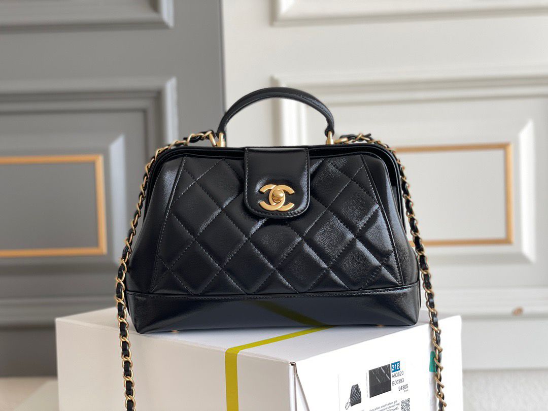 Ch@nel Bag With Top Handle-18*23.5*8CM
