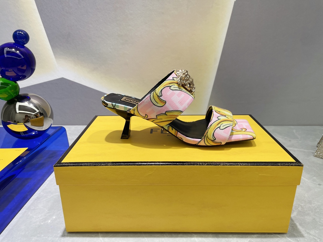 F**di×versace heels-6cm