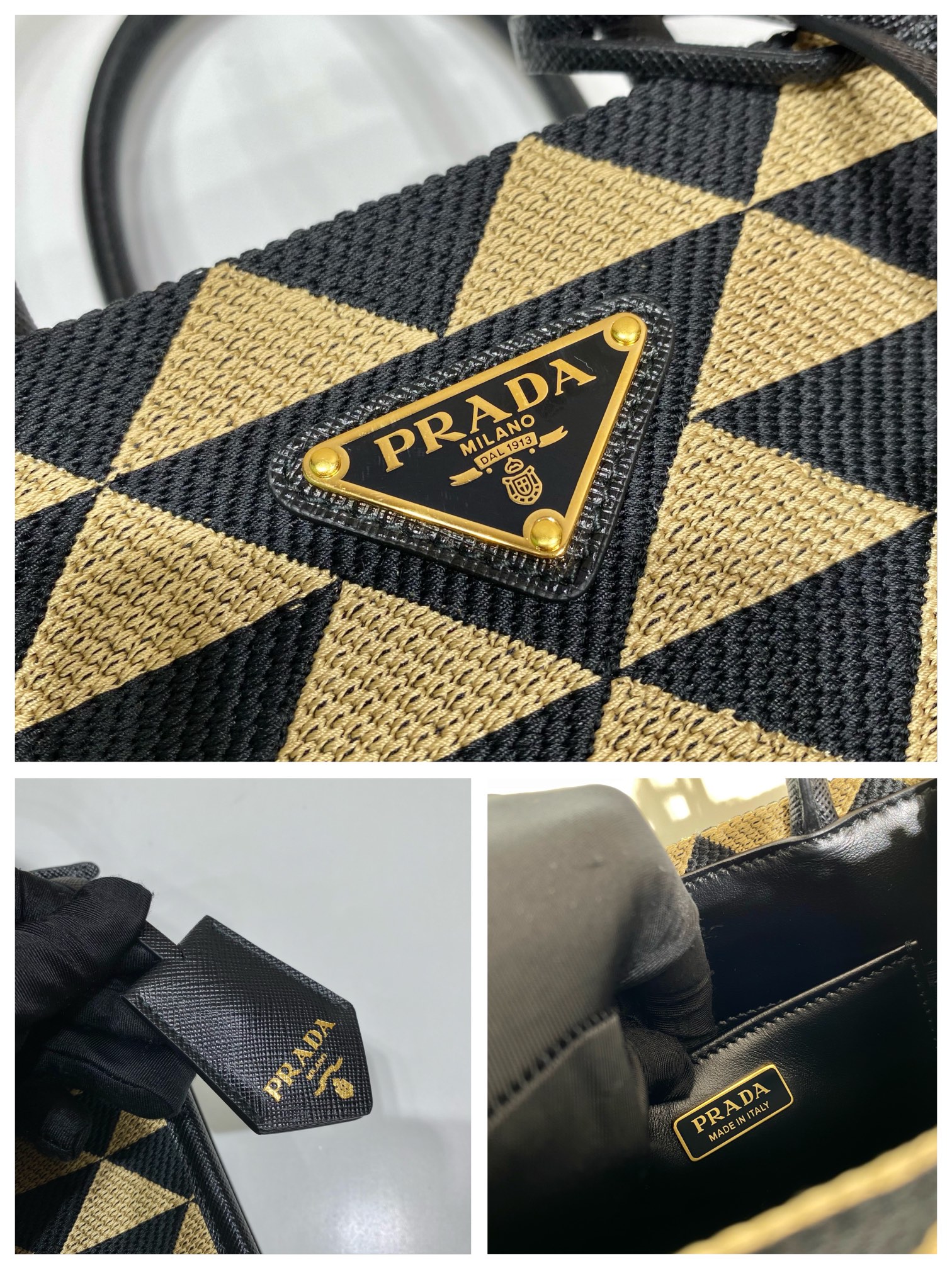 Pra*a small tote in saffiano leather 1ba355-17*19*6cm