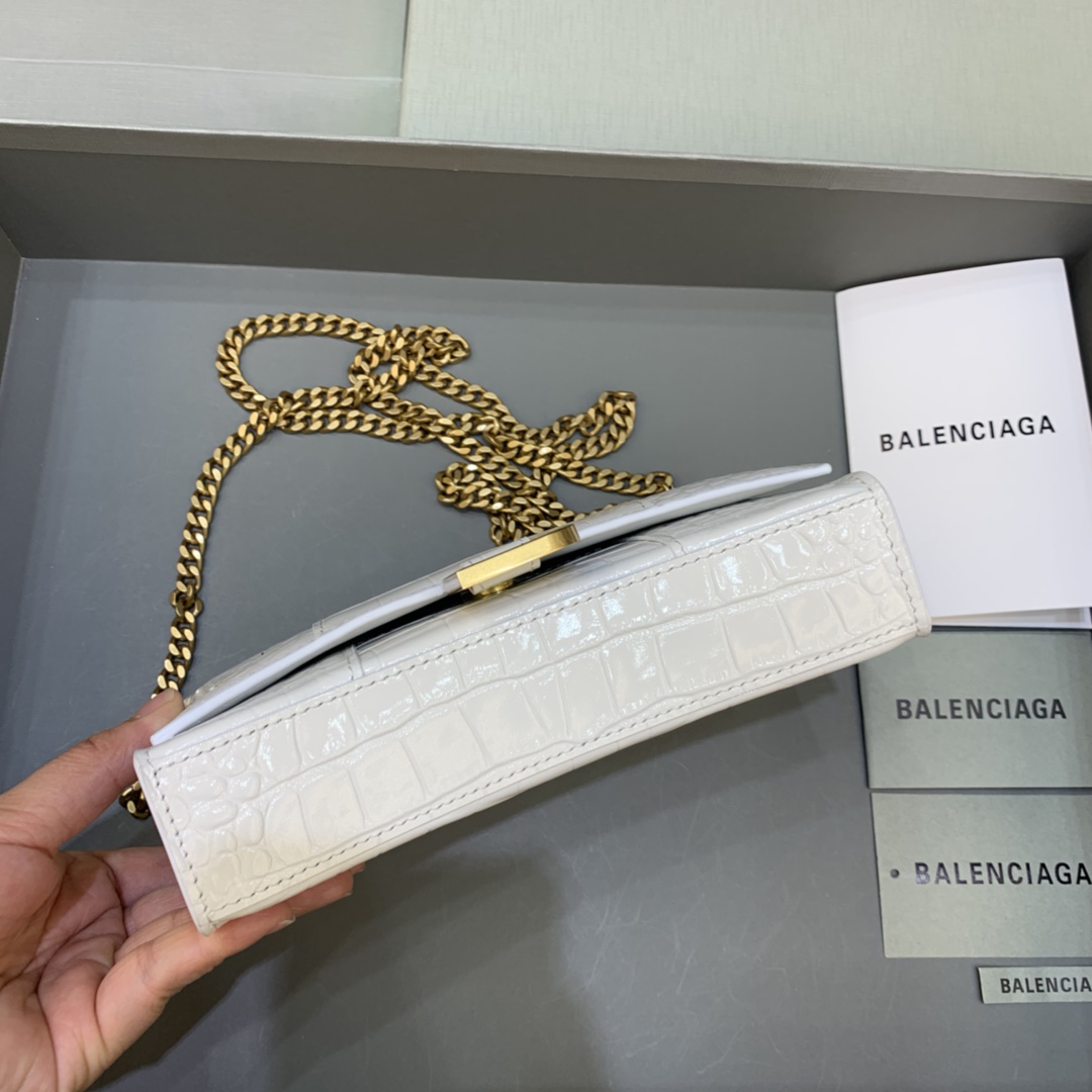 Ba*len*cia*ga hourglass wallet on chain-19*4*12cm