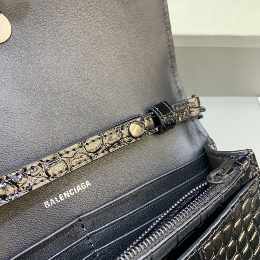 Ba*len*cia*ga hourglass wallet on chain-19*4*12cm