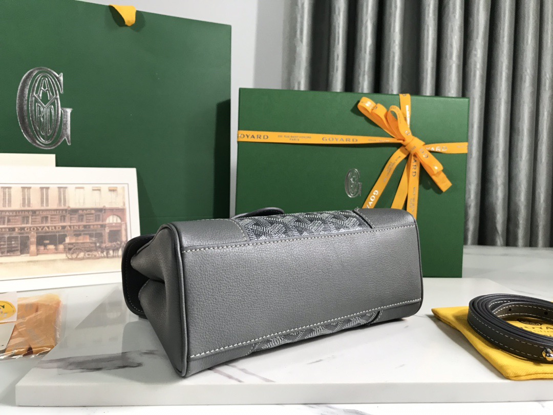 Goyard Coated Canvas and Leather Saigon Top Handle Bag-21CM