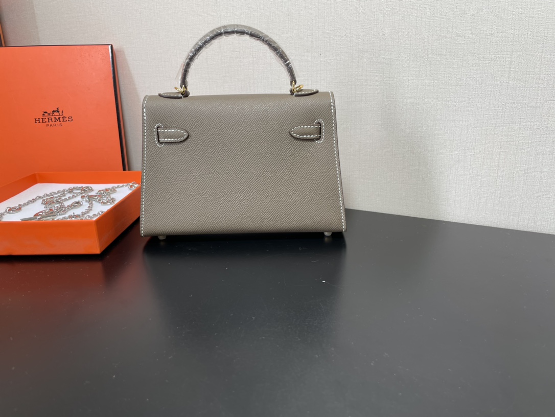 H**mes kelly-gold&silver hardware-19cm