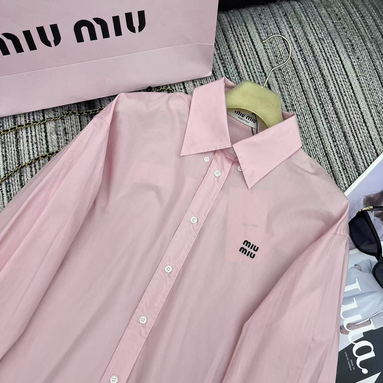 MiuMiu Pink Poplin Shirt