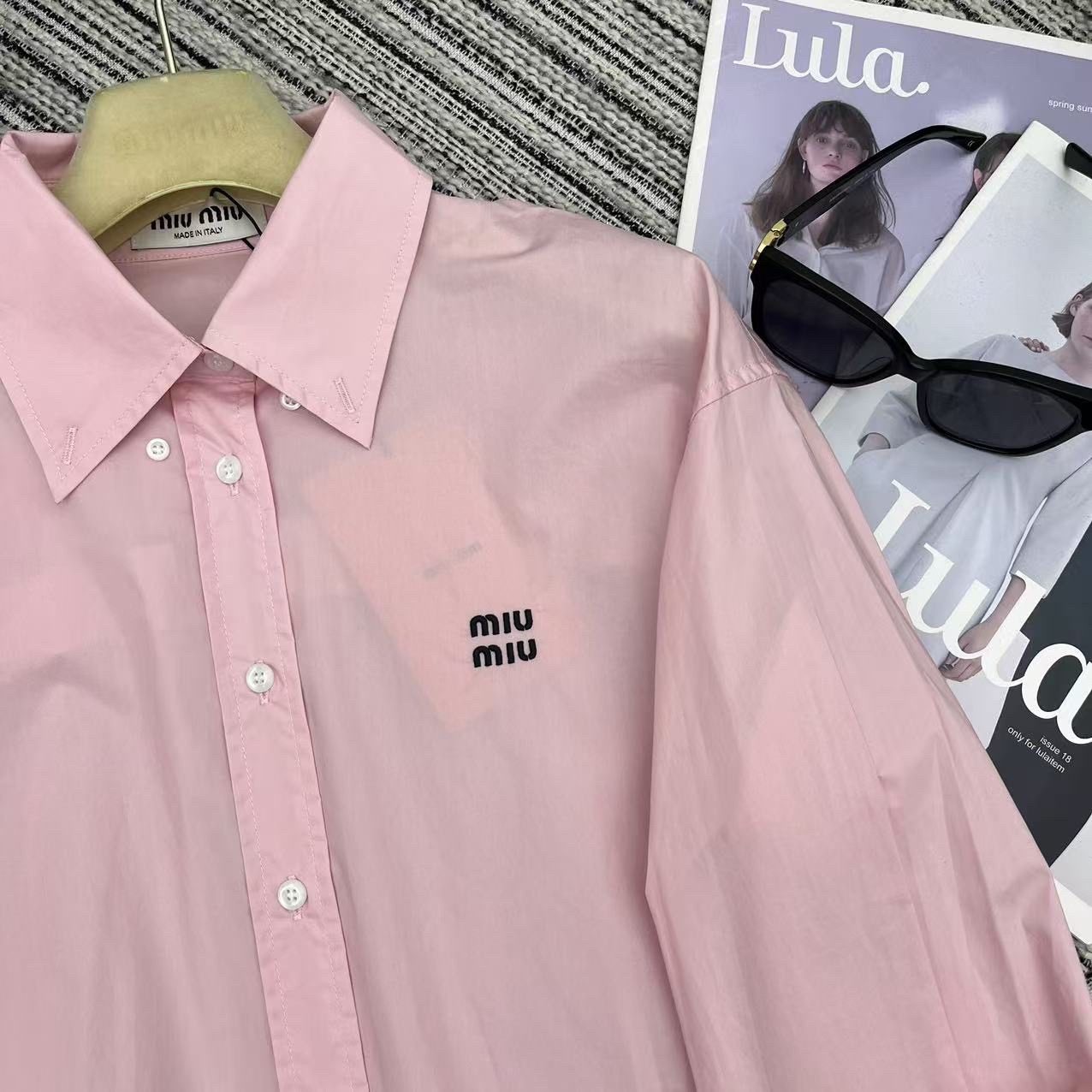 MiuMiu Pink Poplin Shirt