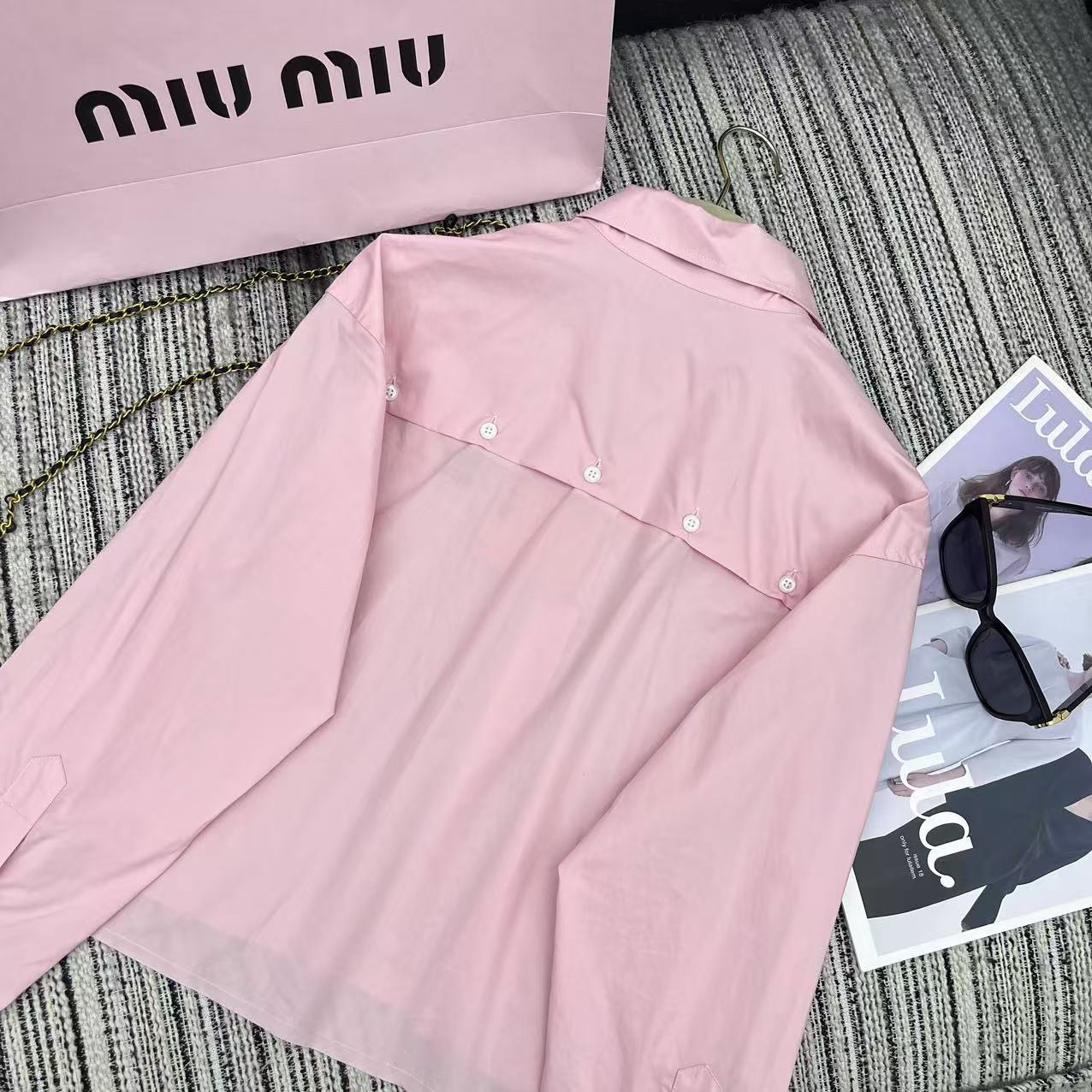 MiuMiu Pink Poplin Shirt