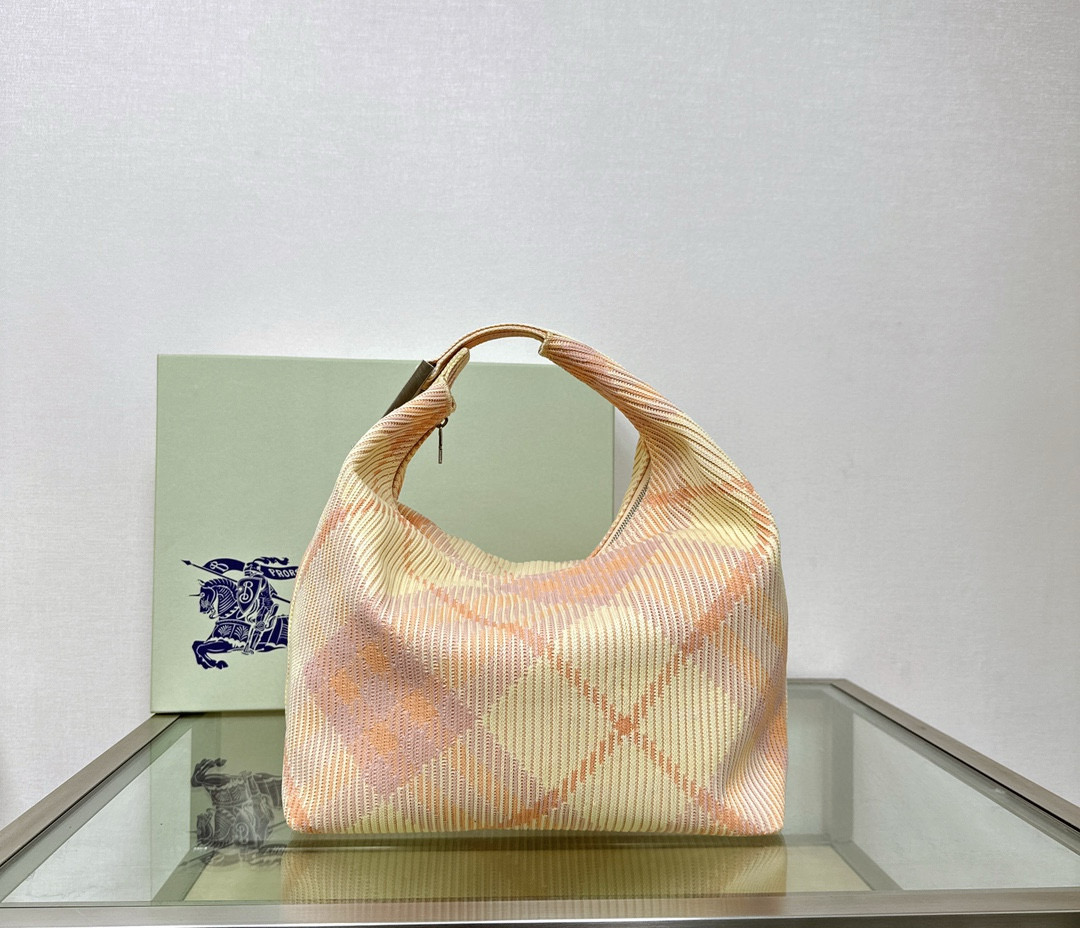 B**rry medium check hobo bag-28.5*16.5*33.5cm