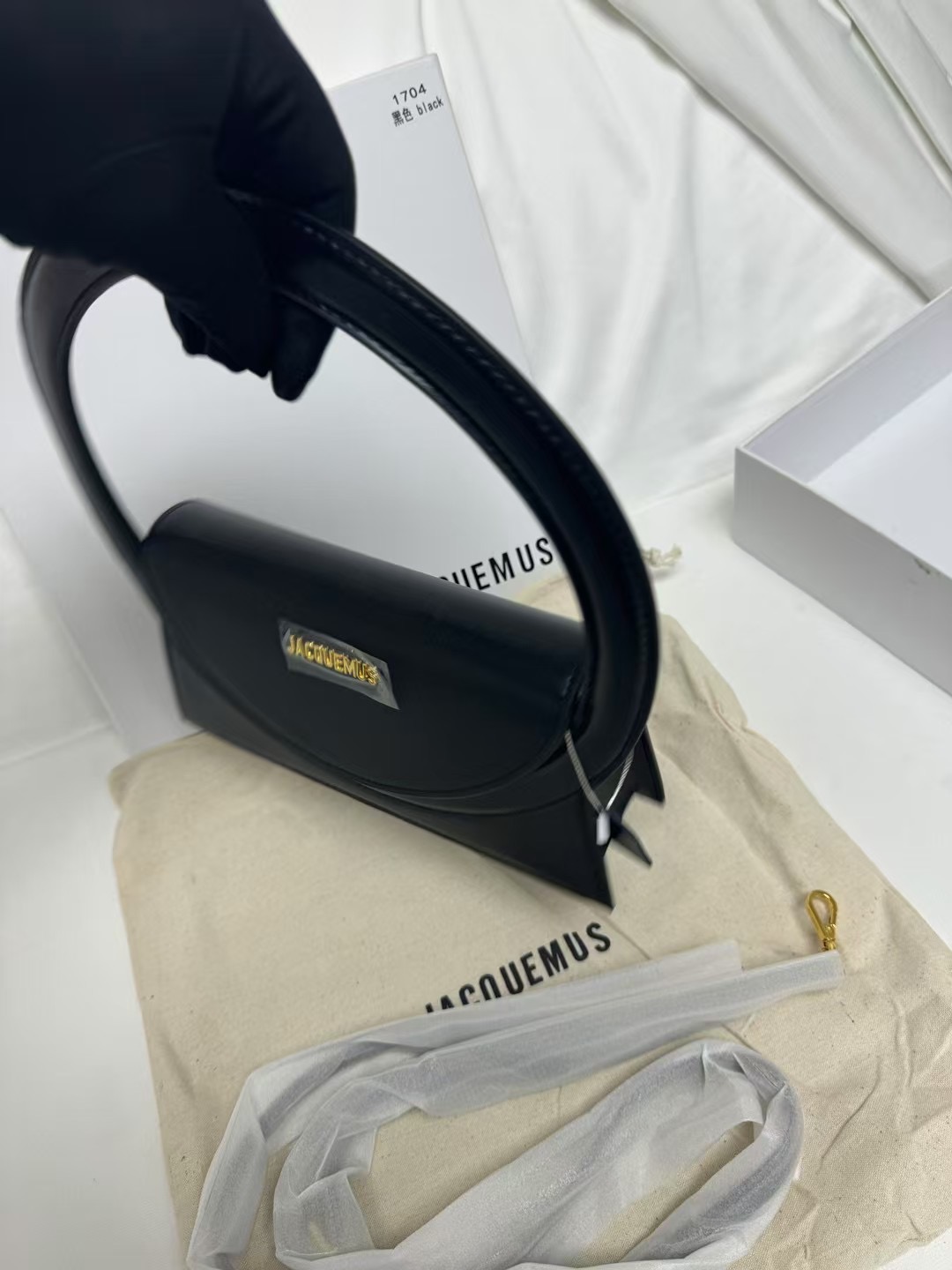 Jacquemus Le Sac Rond Bag Leather Black-26*13*6CM
