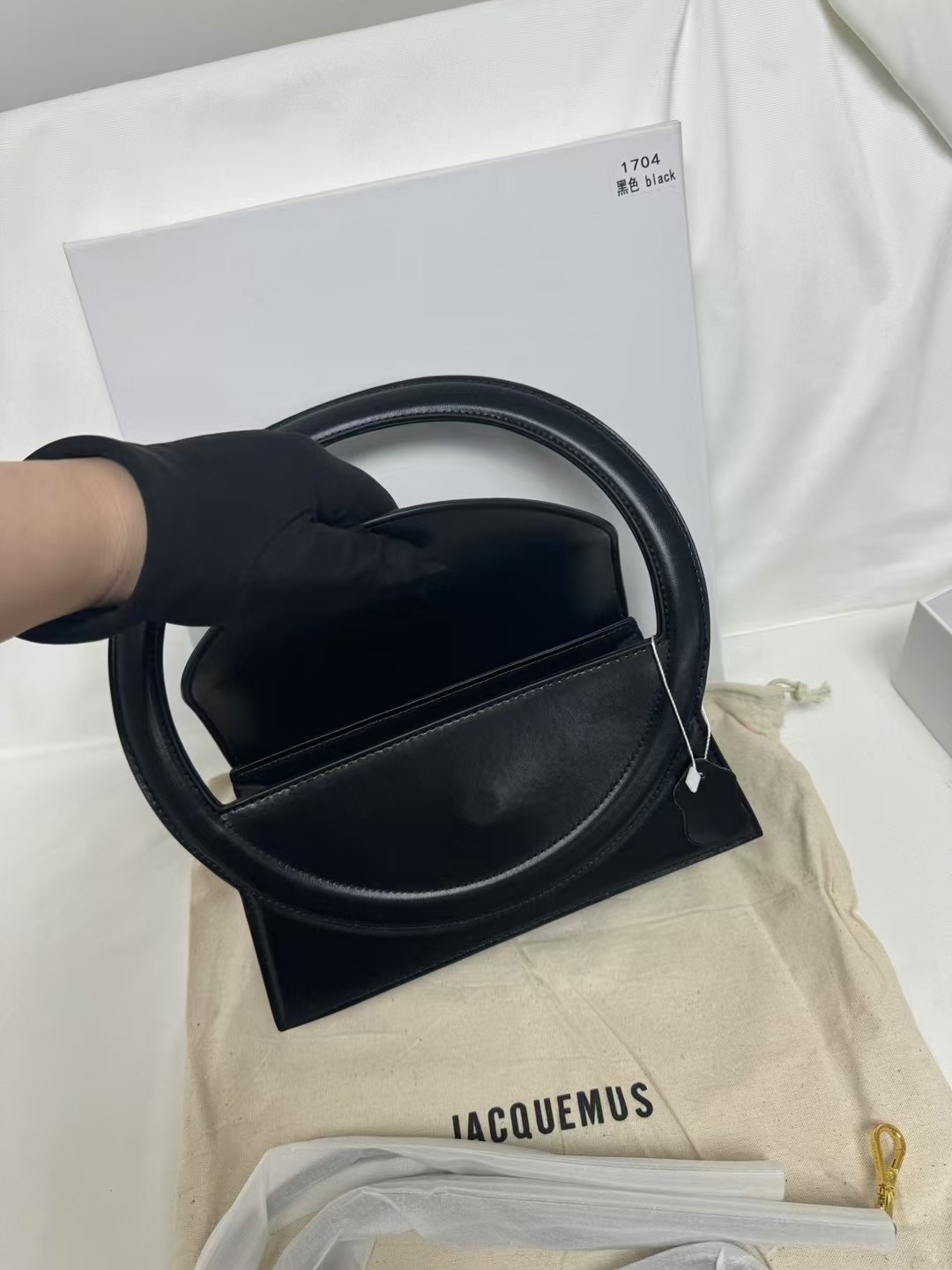 Jacquemus Le Sac Rond Bag Leather Black-26*13*6CM