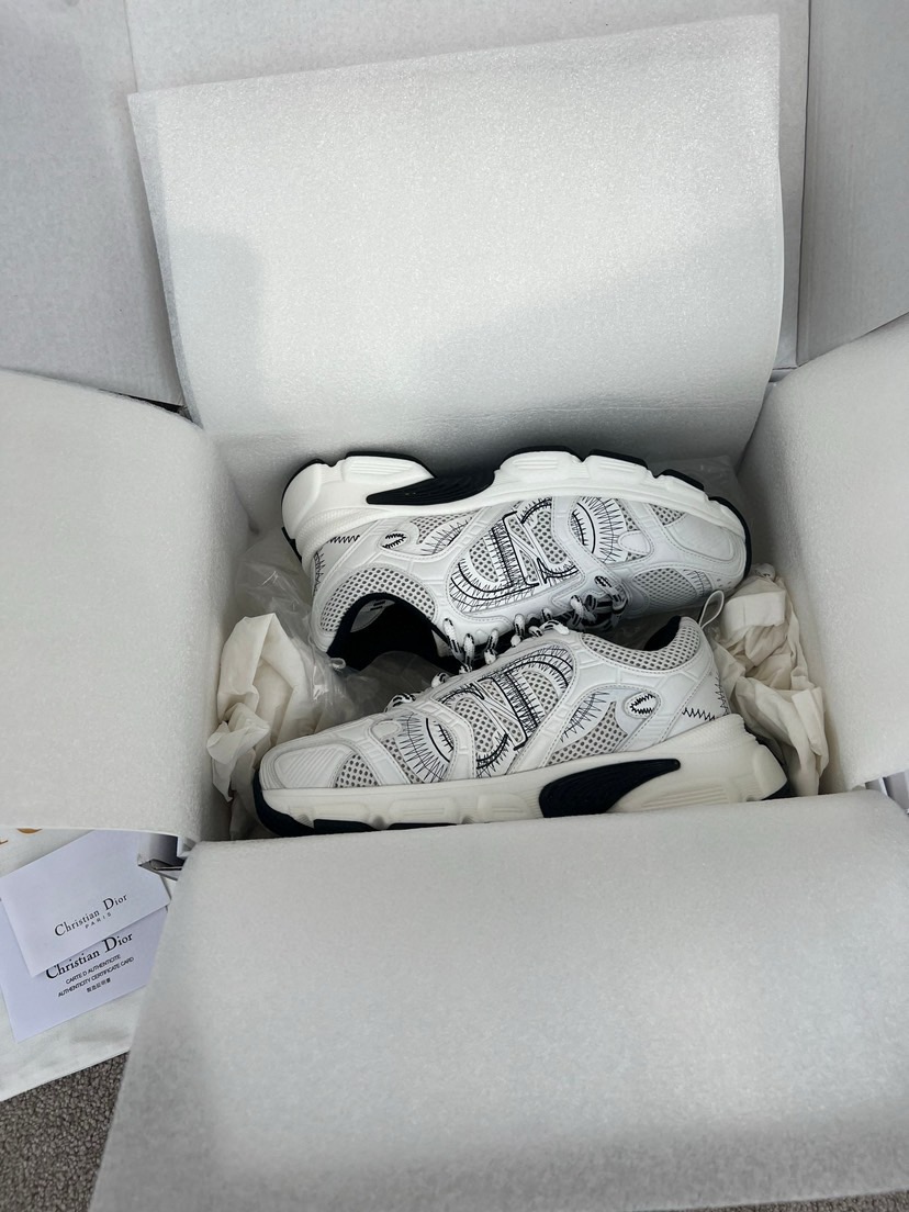 Diro Chrono Sneaker Mesh with White and Black Leather-Effect Panels