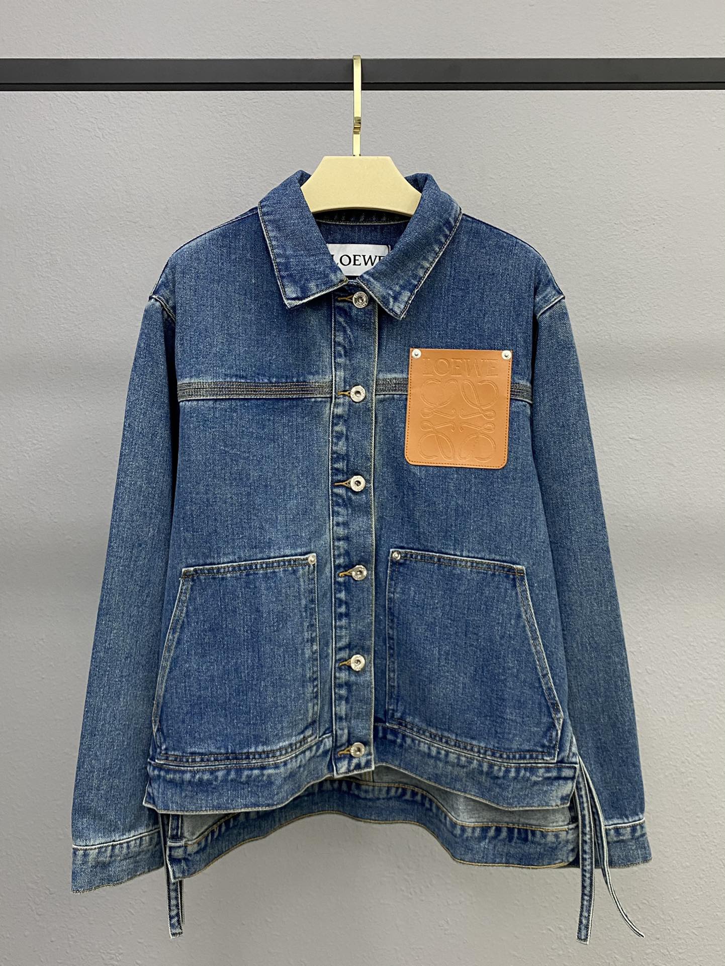 LOEWE Anagram-debossed denim jacket