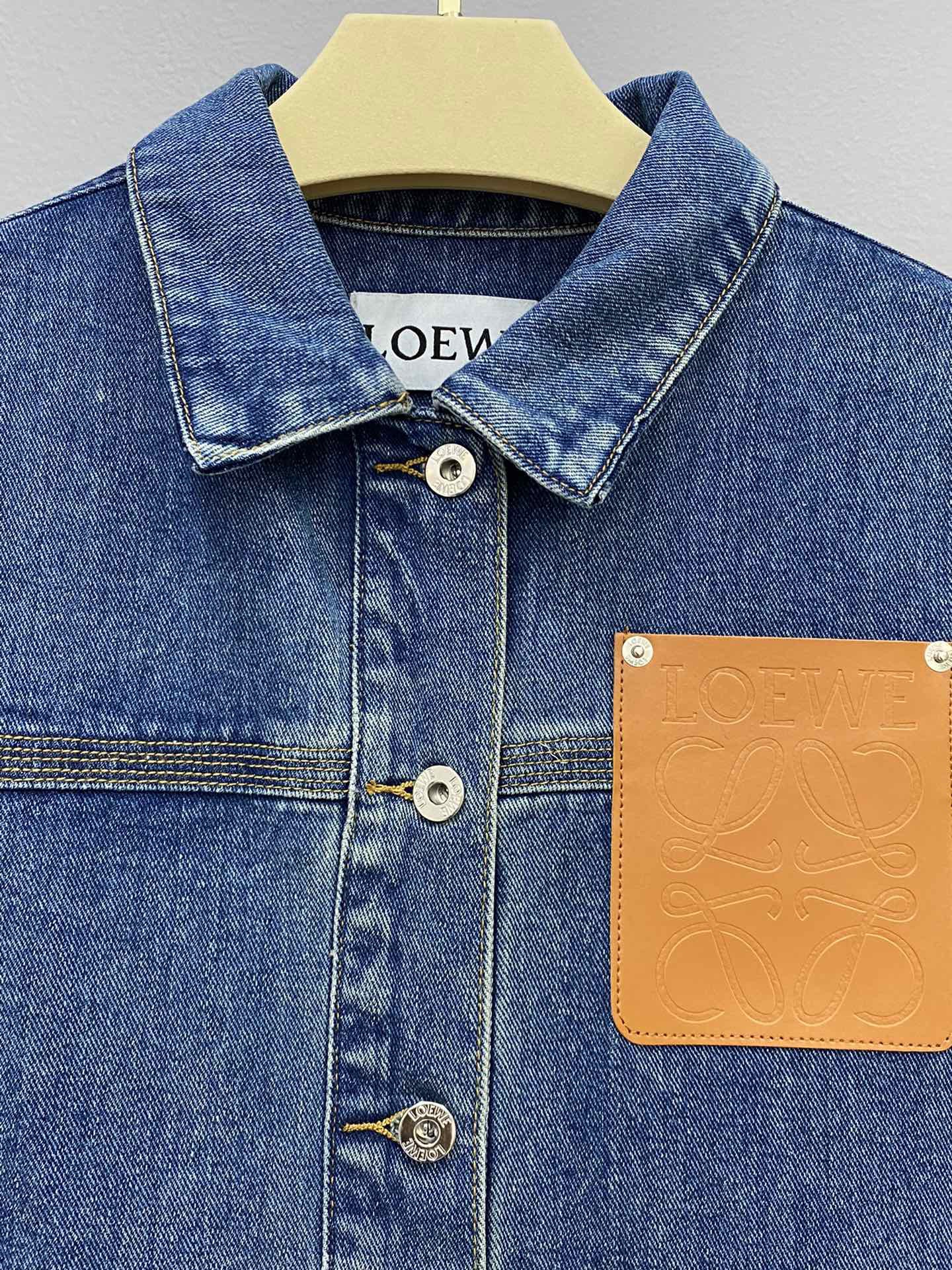 LOEWE Anagram-debossed denim jacket