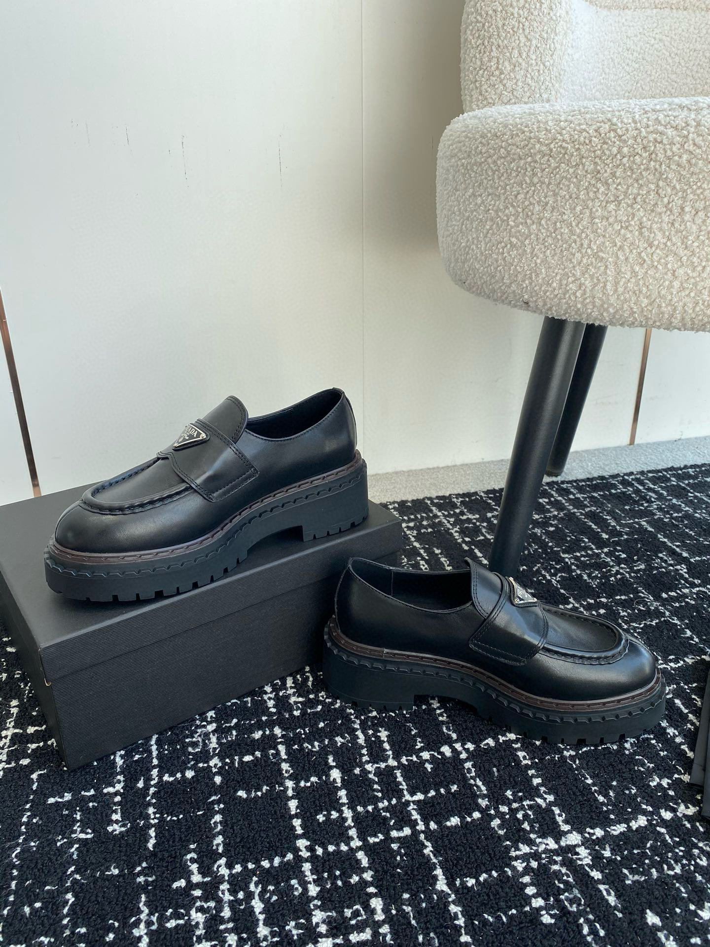 Pra*a loafers 2024ss-5cm
