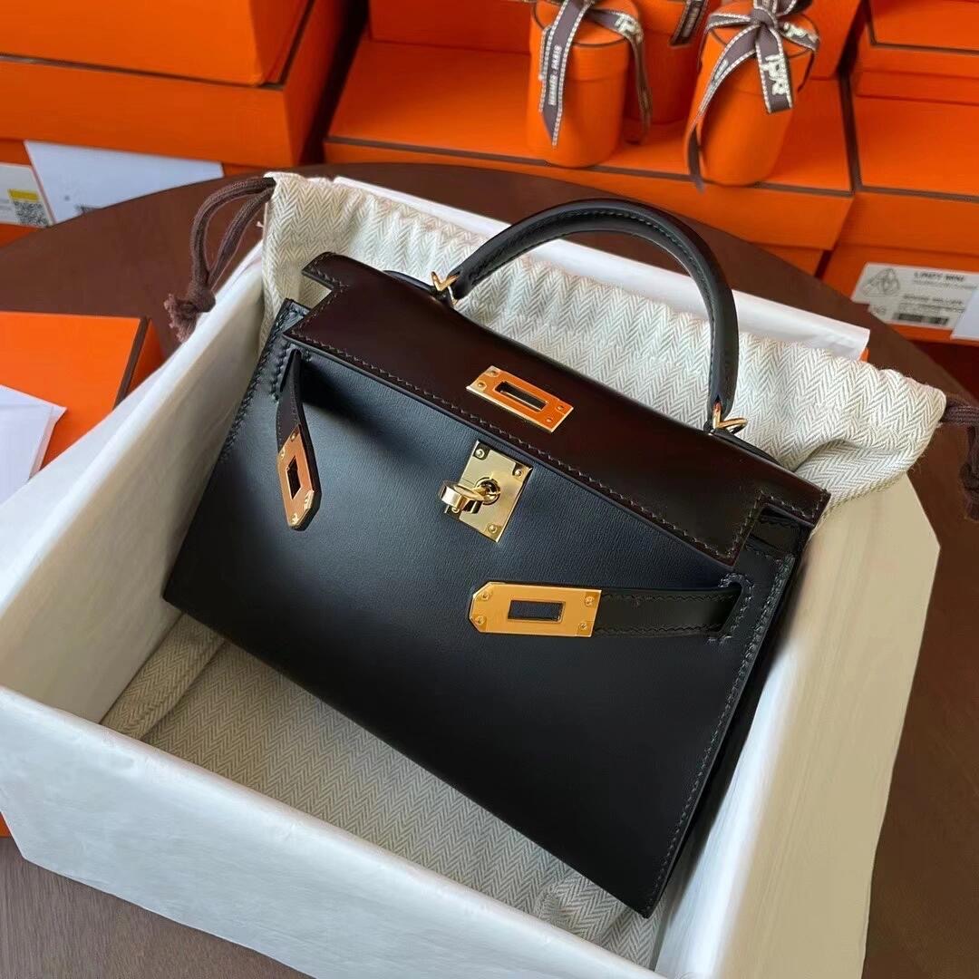 Hermès Mini Kelly With Box Leather