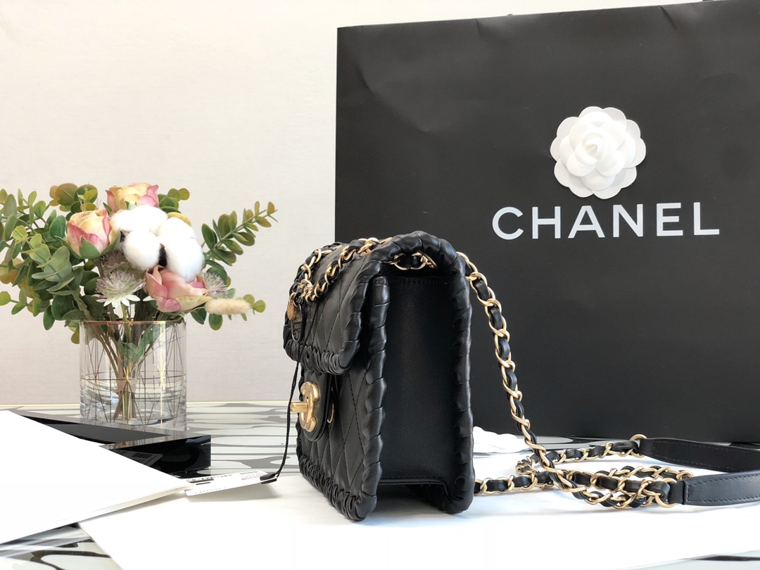 Ch@nel Flap Bag-15*19*6CM