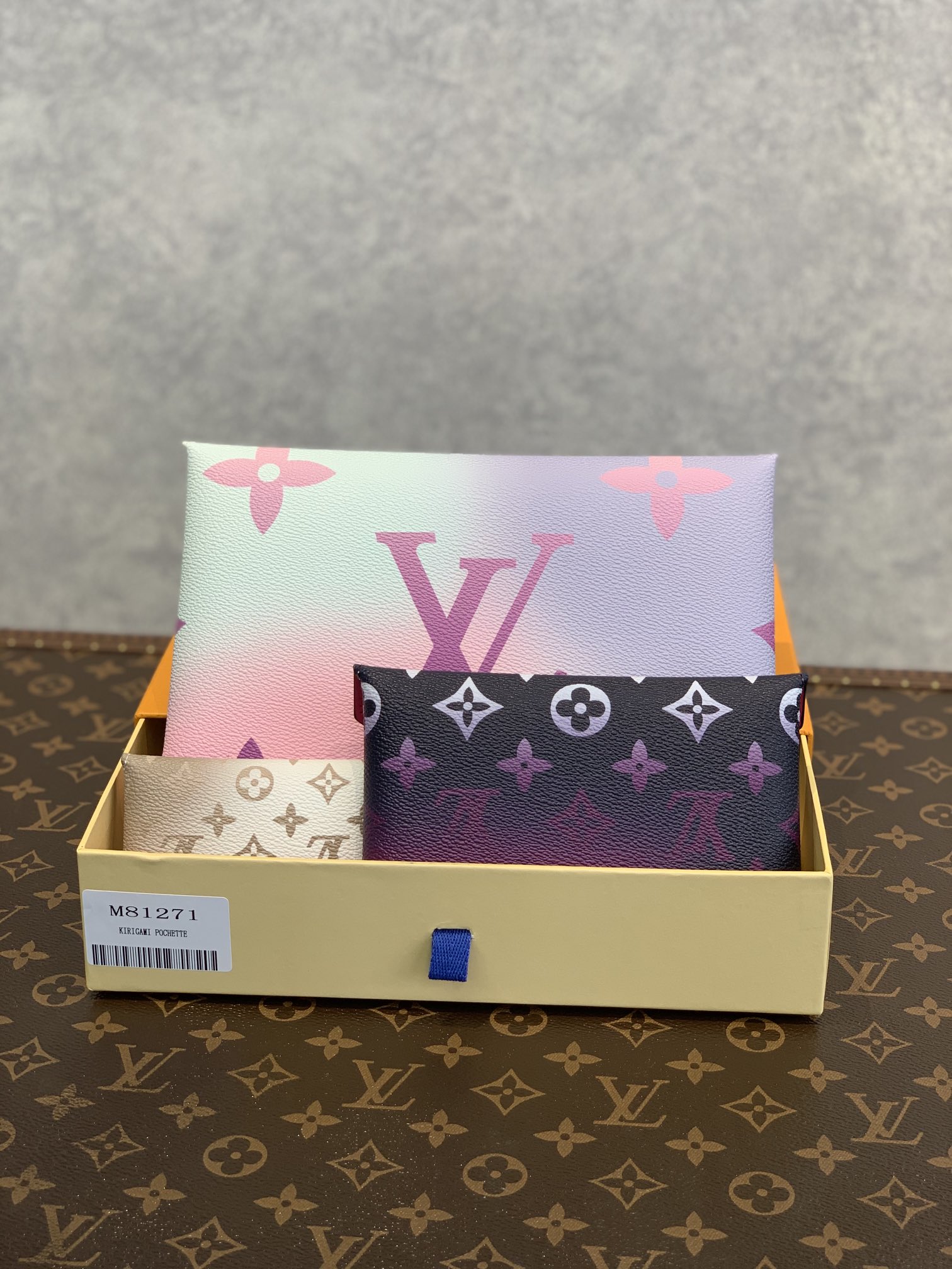 l0*is V*t0n pochette kirigami bag-15.5*11.5*0.5cm