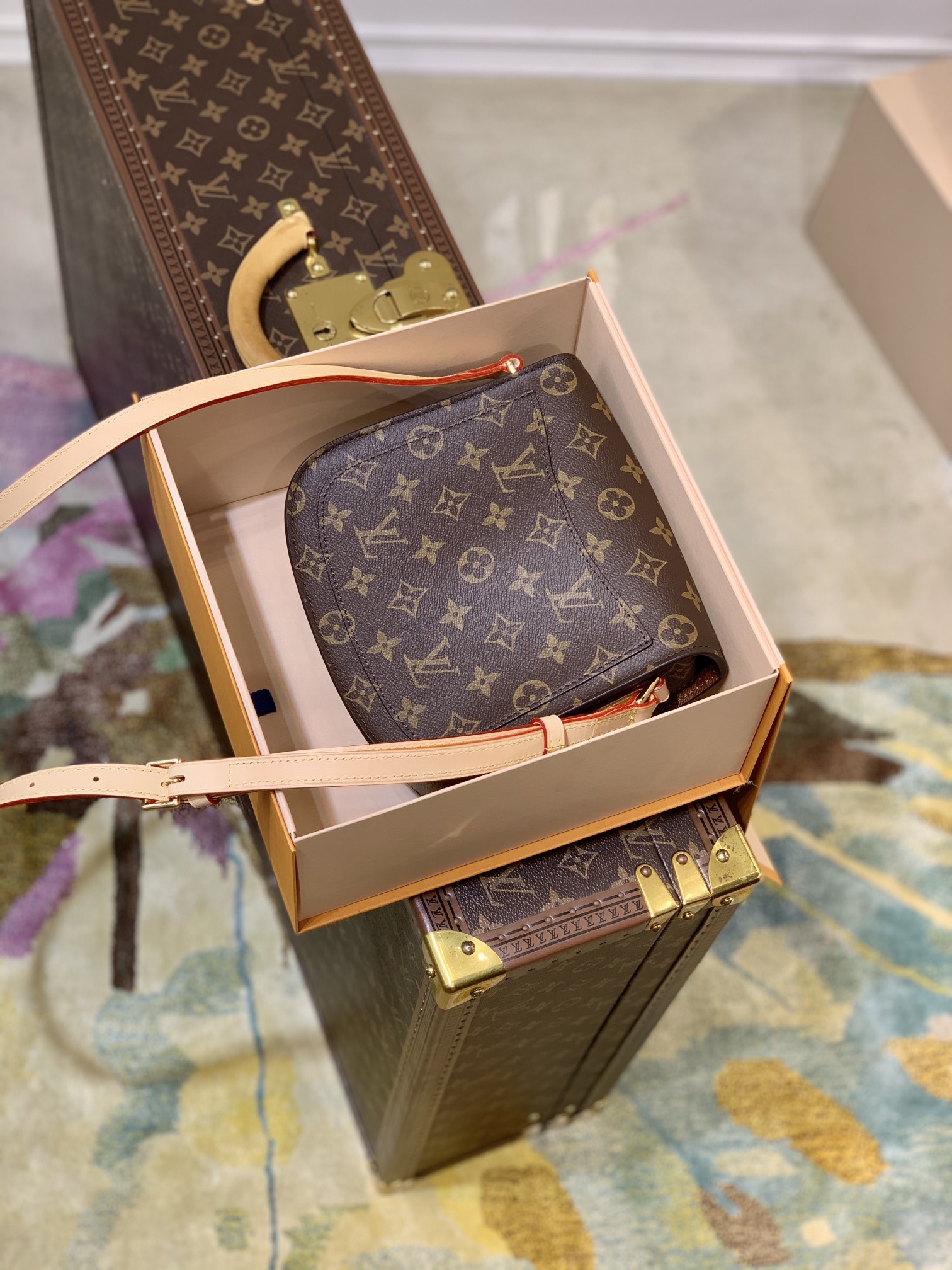 l0*is V*t0n vintage saint cloud handbags -m51245-19 × 6 × 17cm