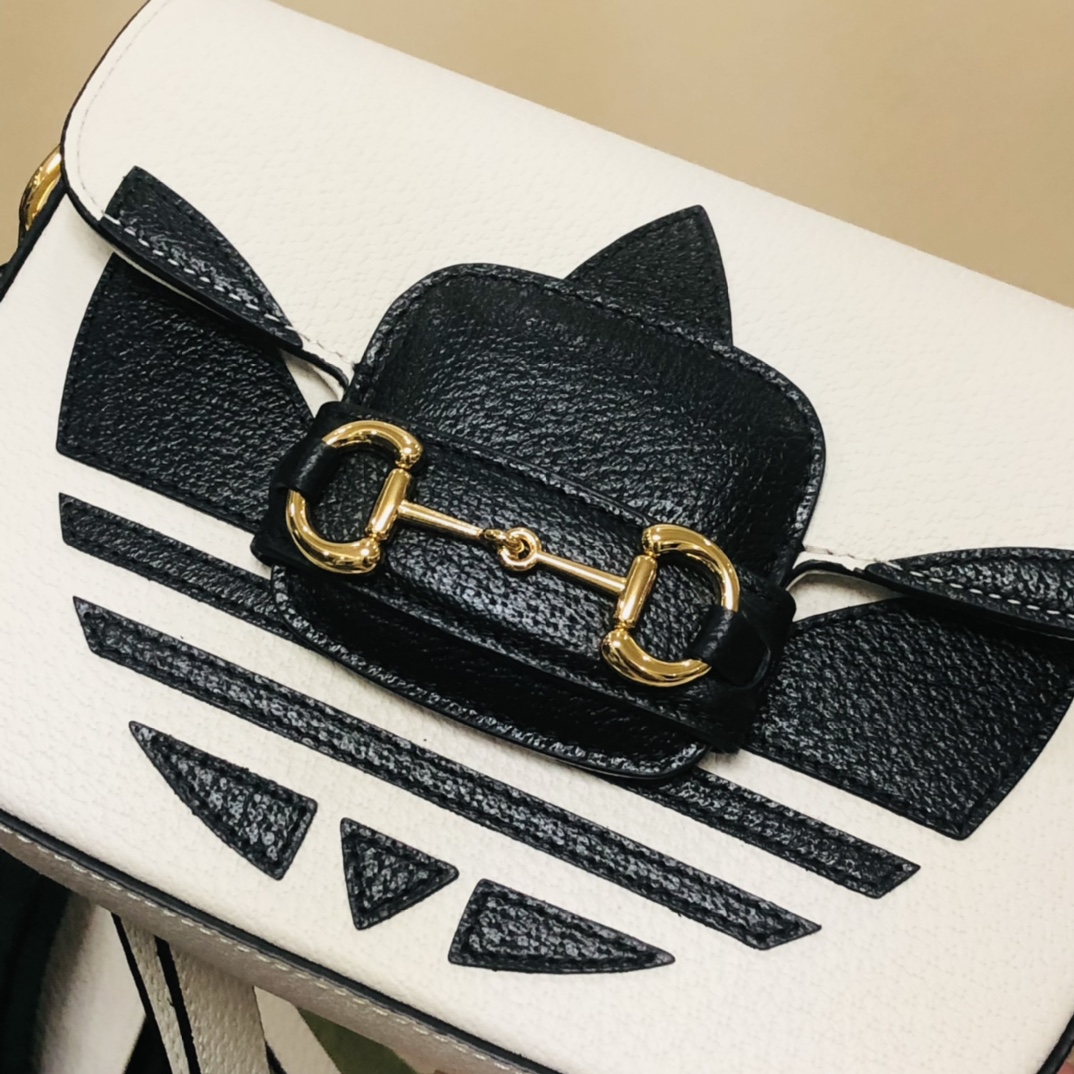 Adidasx Gucci 1955 Horsebit Shoulder Bag-20.6*14.4*5.1CM