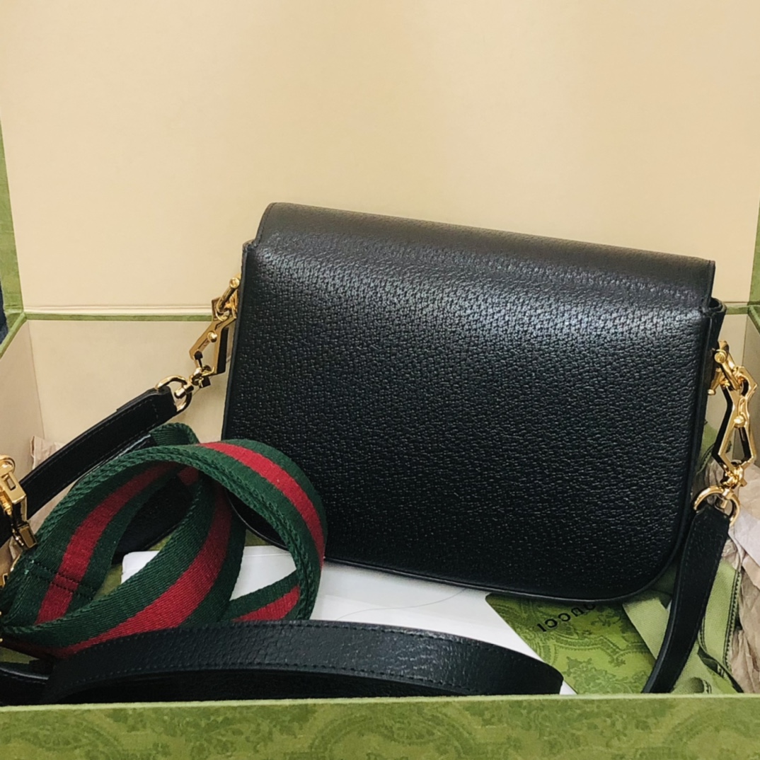Adidasx Gucci 1955 Horsebit Shoulder Bag-20.6*14.4*5.1CM