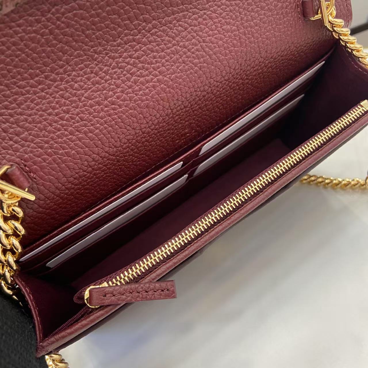Gucci Wallet On Chain In Black Leather-20*12.5*4CM