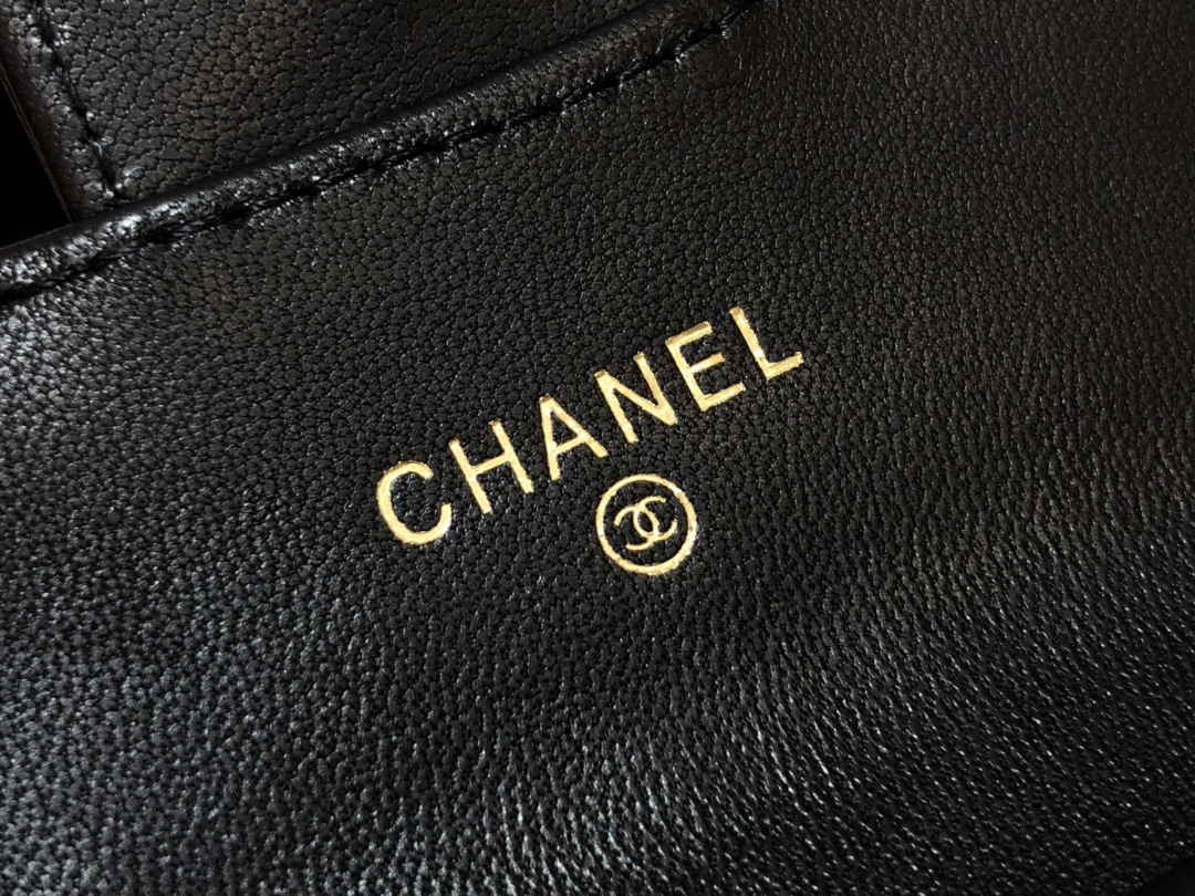 Ch@nel Wallet-Gold Harware-Lamskin-11*10CM