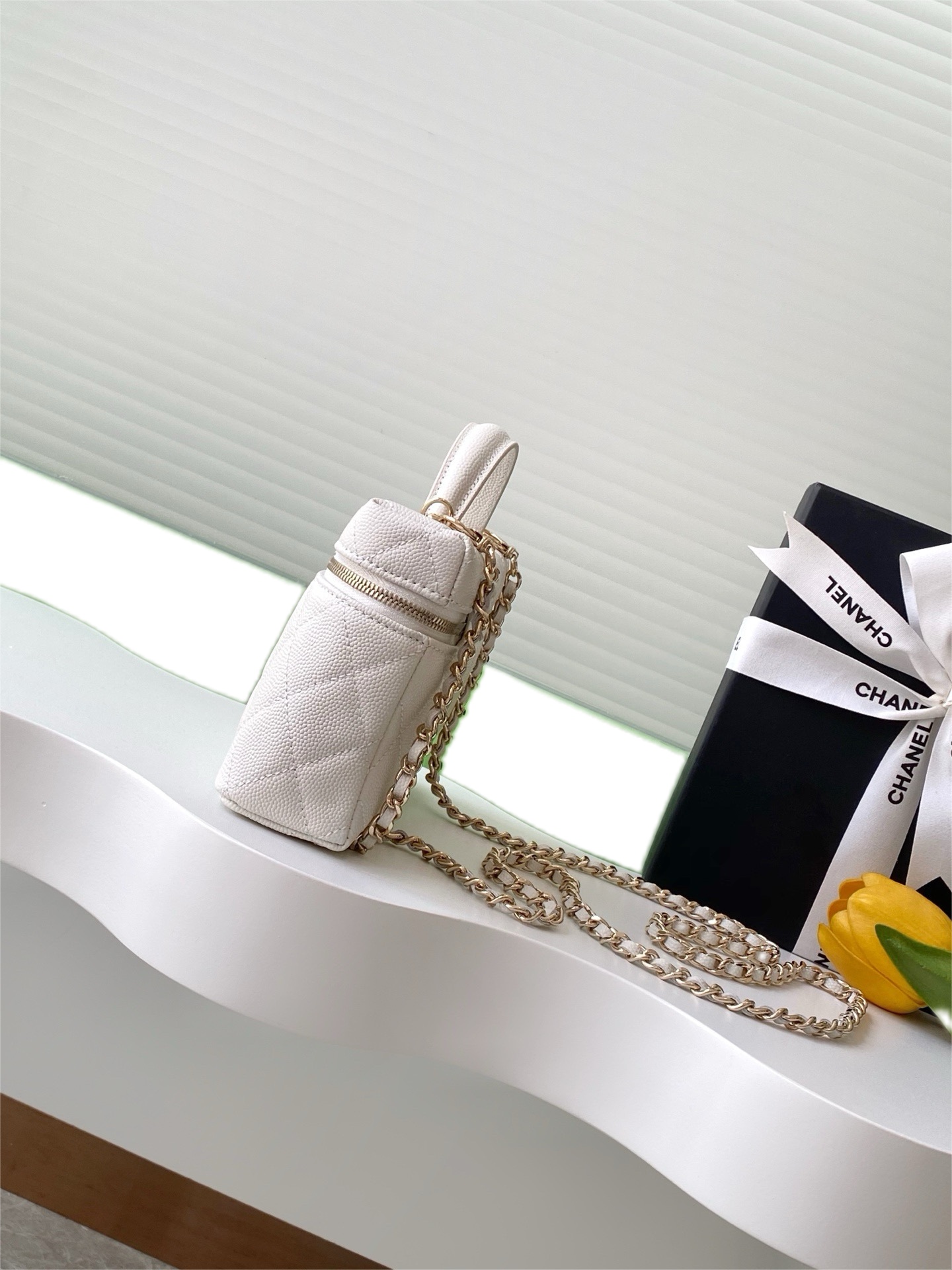 Ch@nel Cosmetic Bag-Caviar-18CM