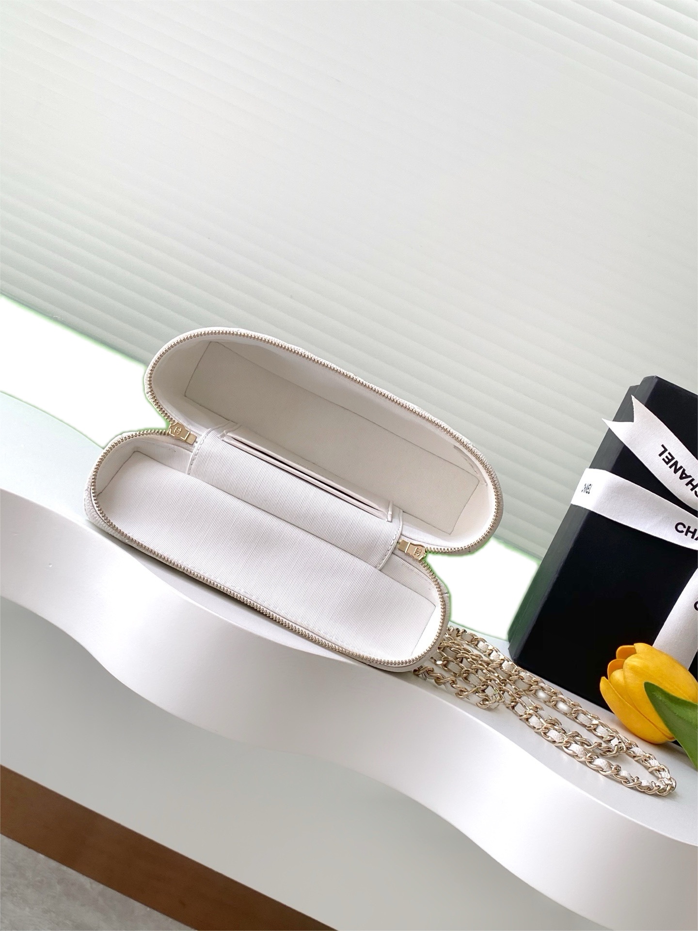 Ch@nel Cosmetic Bag-Caviar-18CM