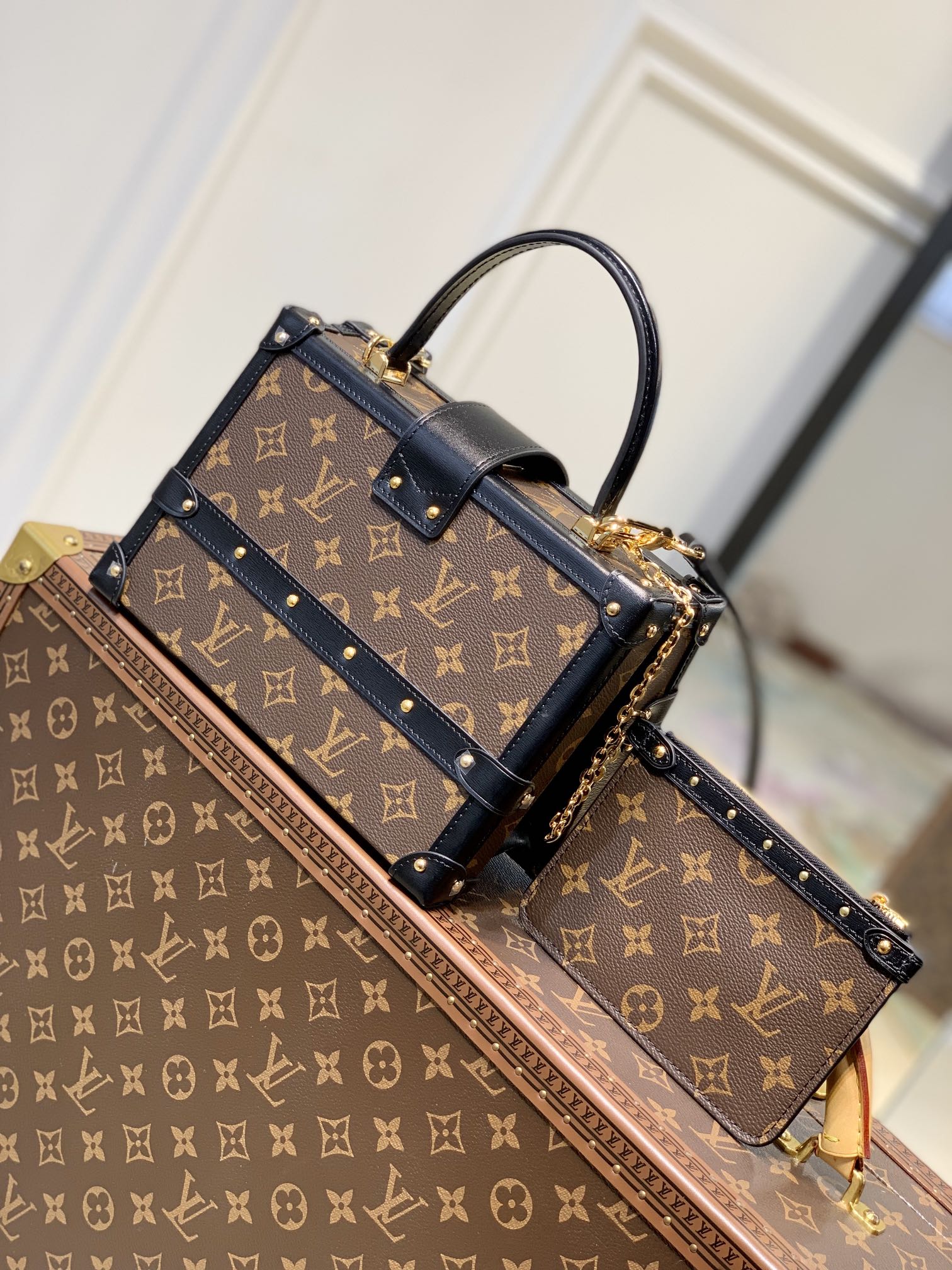 l0*is V*t0n petite malle handbags-24*16*13cm
