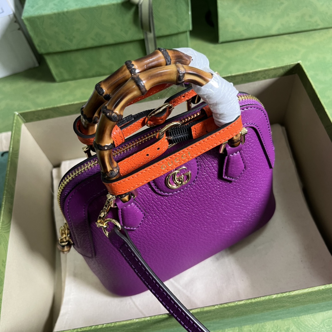 G*u*i diana bamboo mini tot bag-20x16x8.5cm