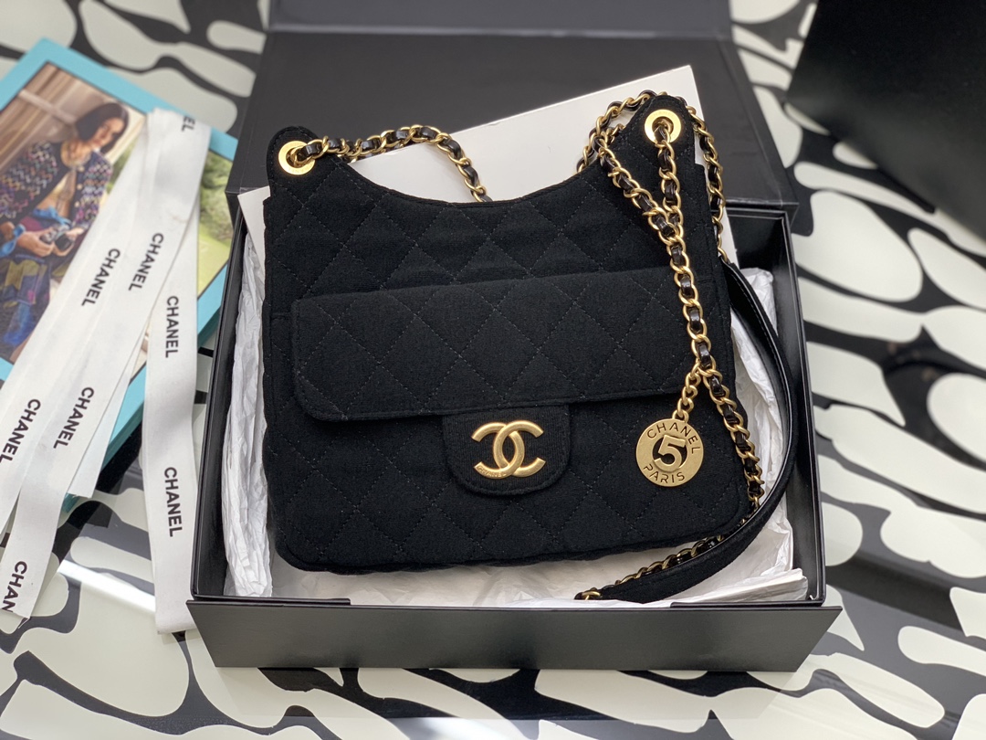 Ch@nel Hobo Handbags-21CM