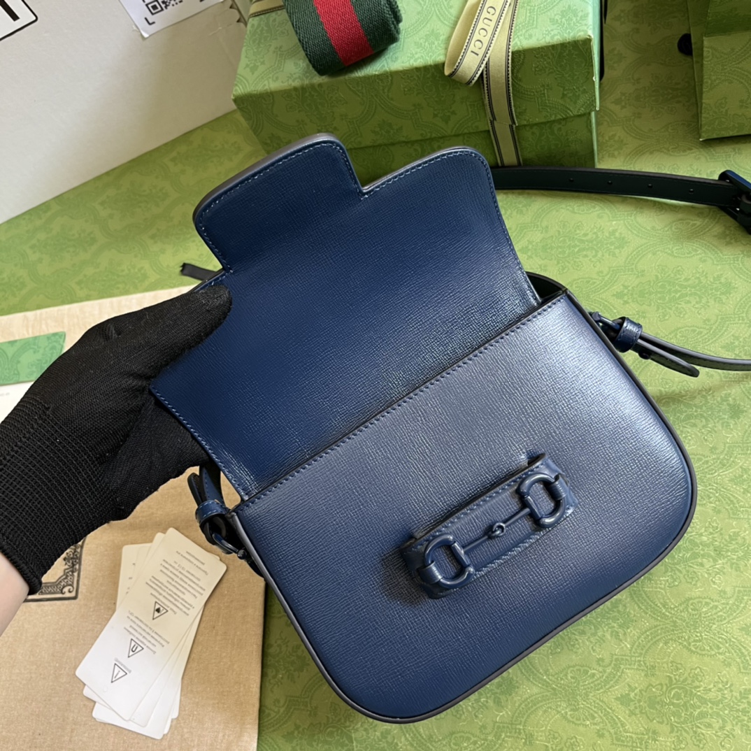G*u*i 1955 horsebit shoulder bag-20.6*14.4*5.1cm