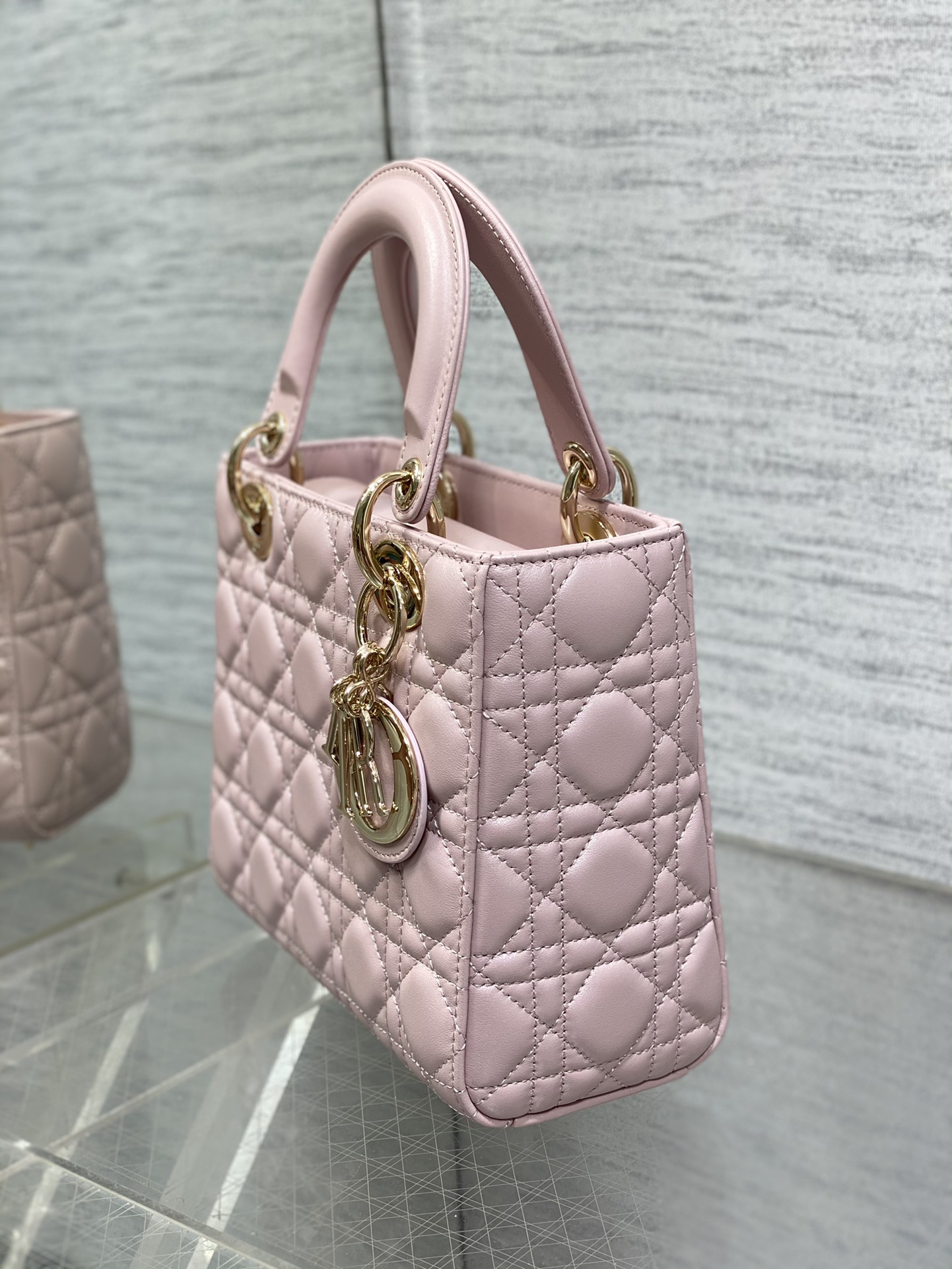 lady D*or bag-gold hardware-20*16.5*8cm