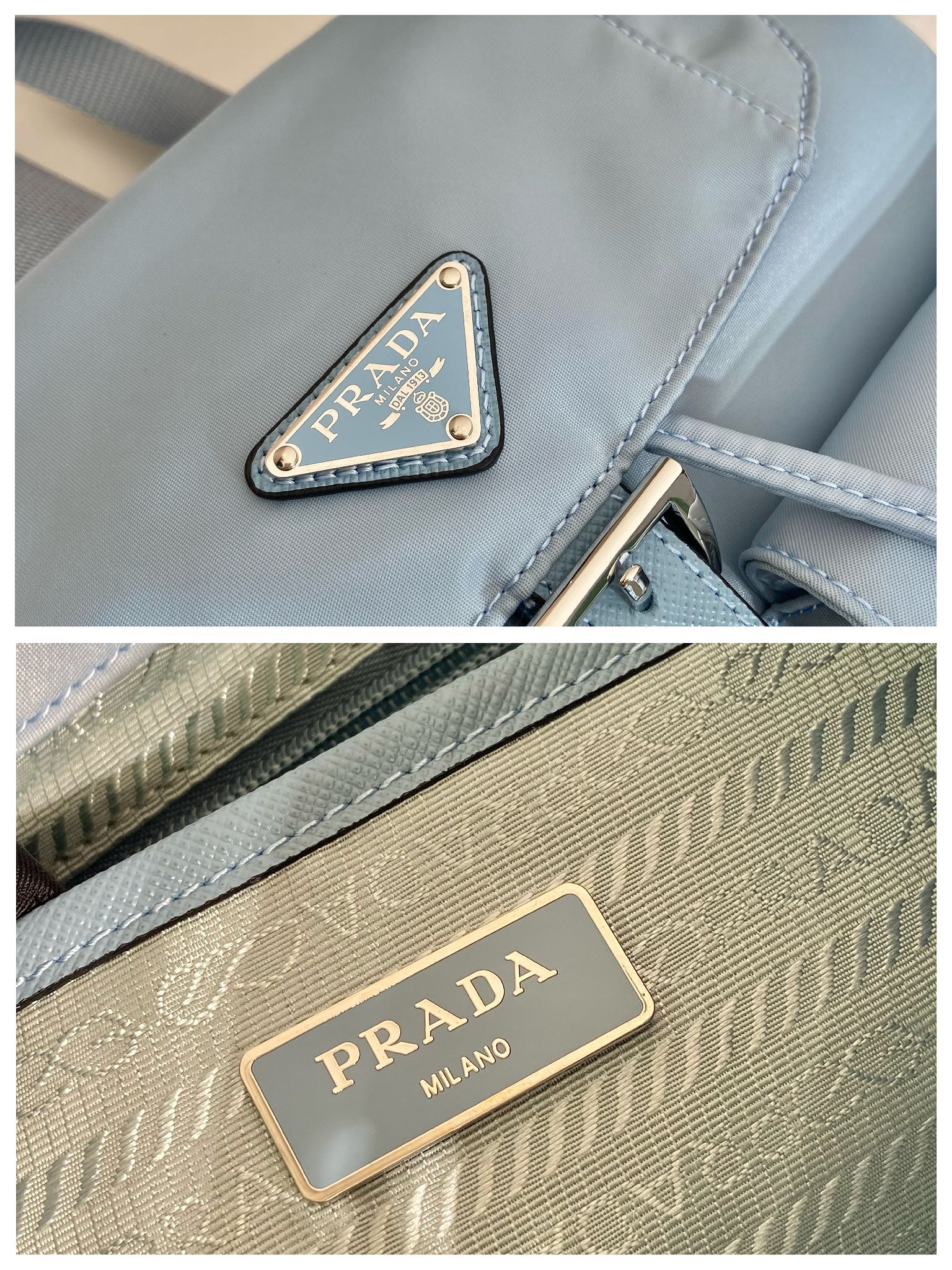 Pra*a re-nylon 1bz677 backpack-12*23.5*28cm