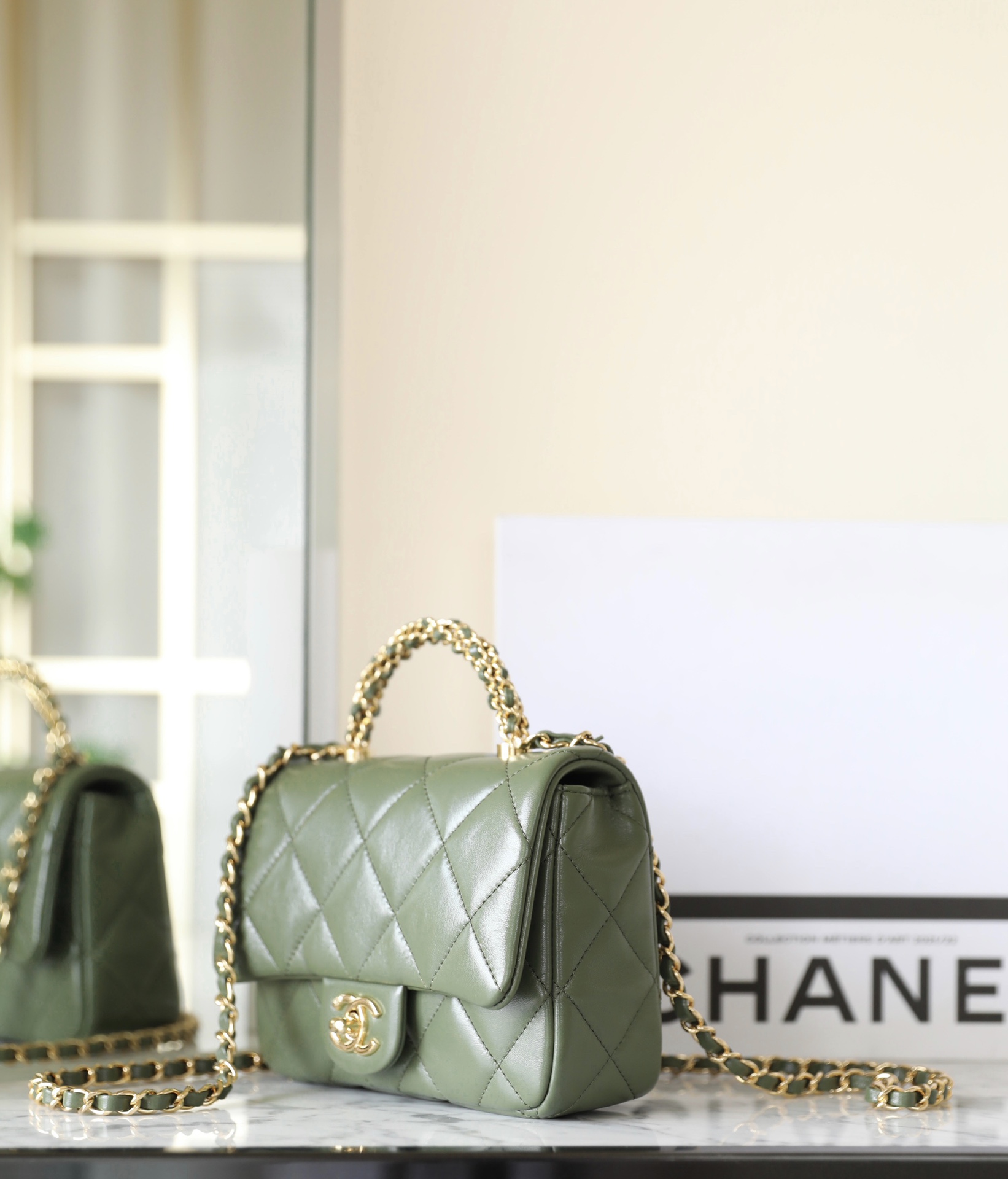 Ch@Nel Flap Bag-14×19×8.5CM