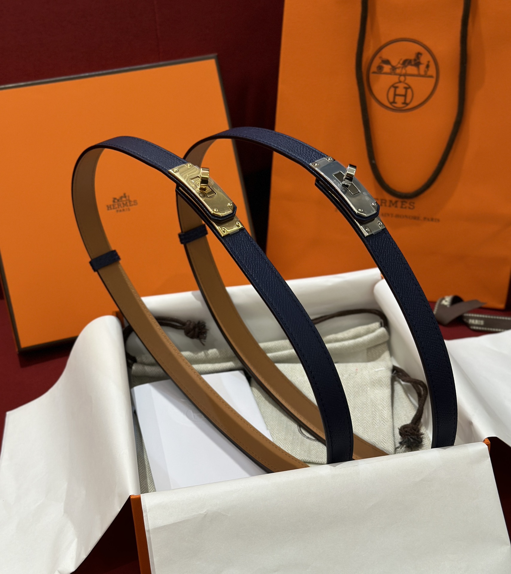 H**mes belt-1.8cm