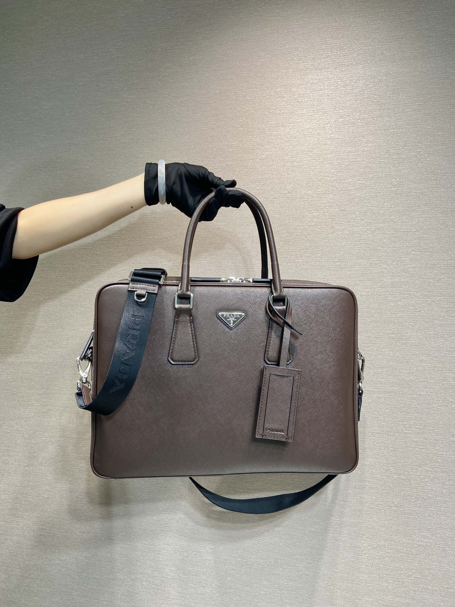 PRADA | Saffiano Leather Work Bag-2VE022-36*28*6.5CM