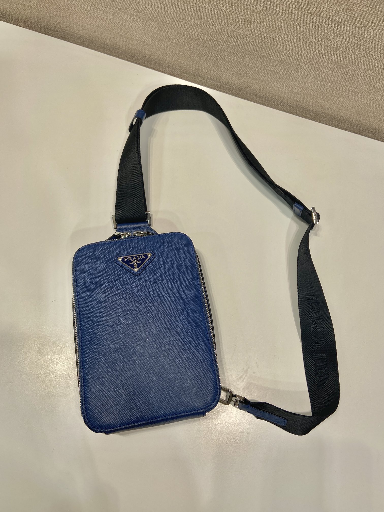 Prada 2VZ106 Prada Brique Saffiano Leather Bag-14*20*5CM