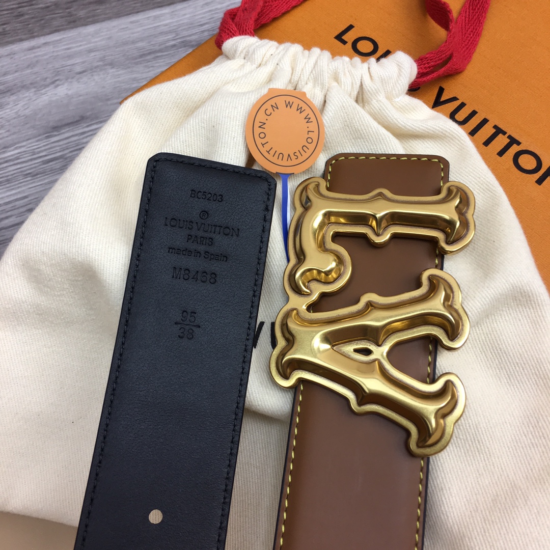 Louis Vuitton Men Belt-4CM