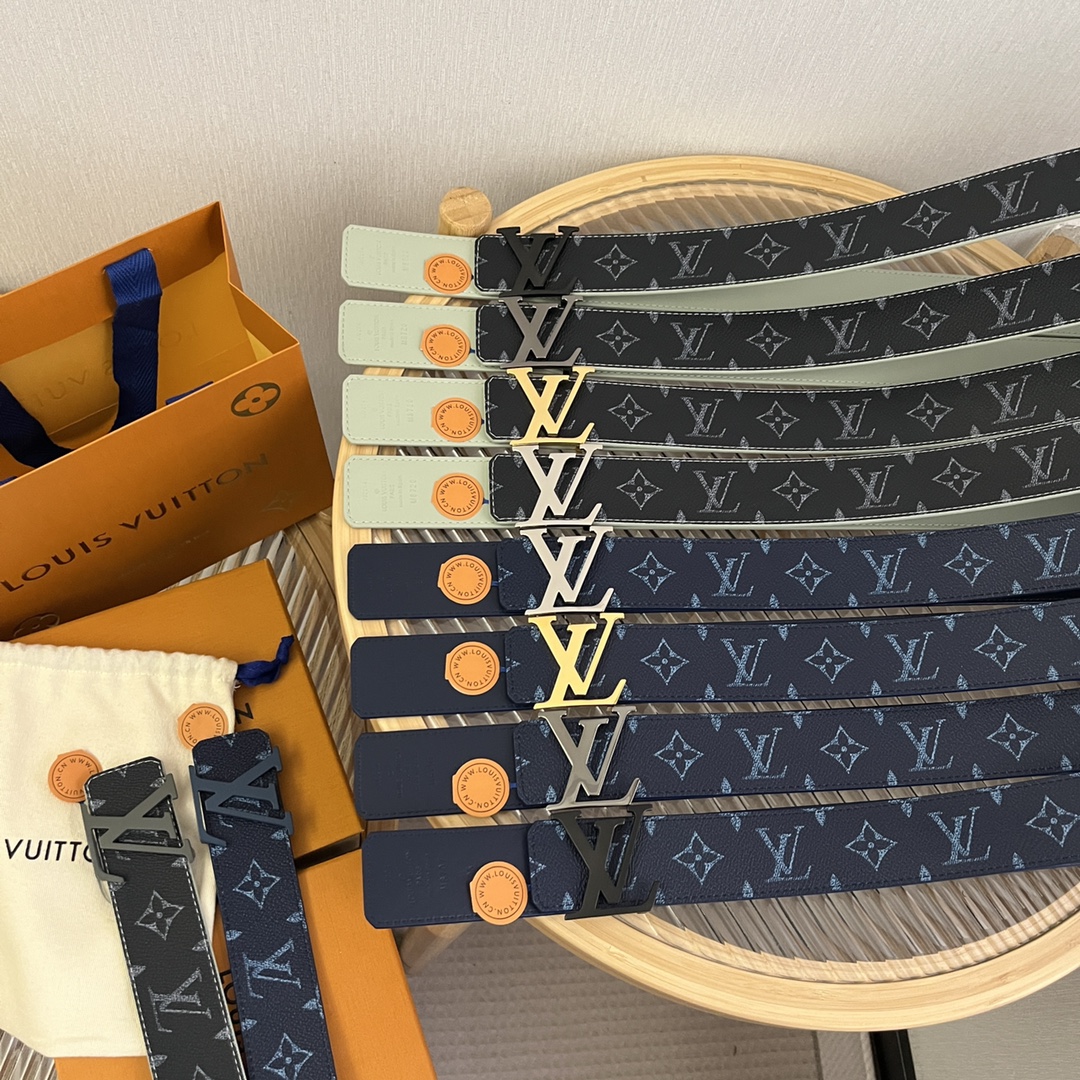 Louis Vuitton Men Belt-4CM